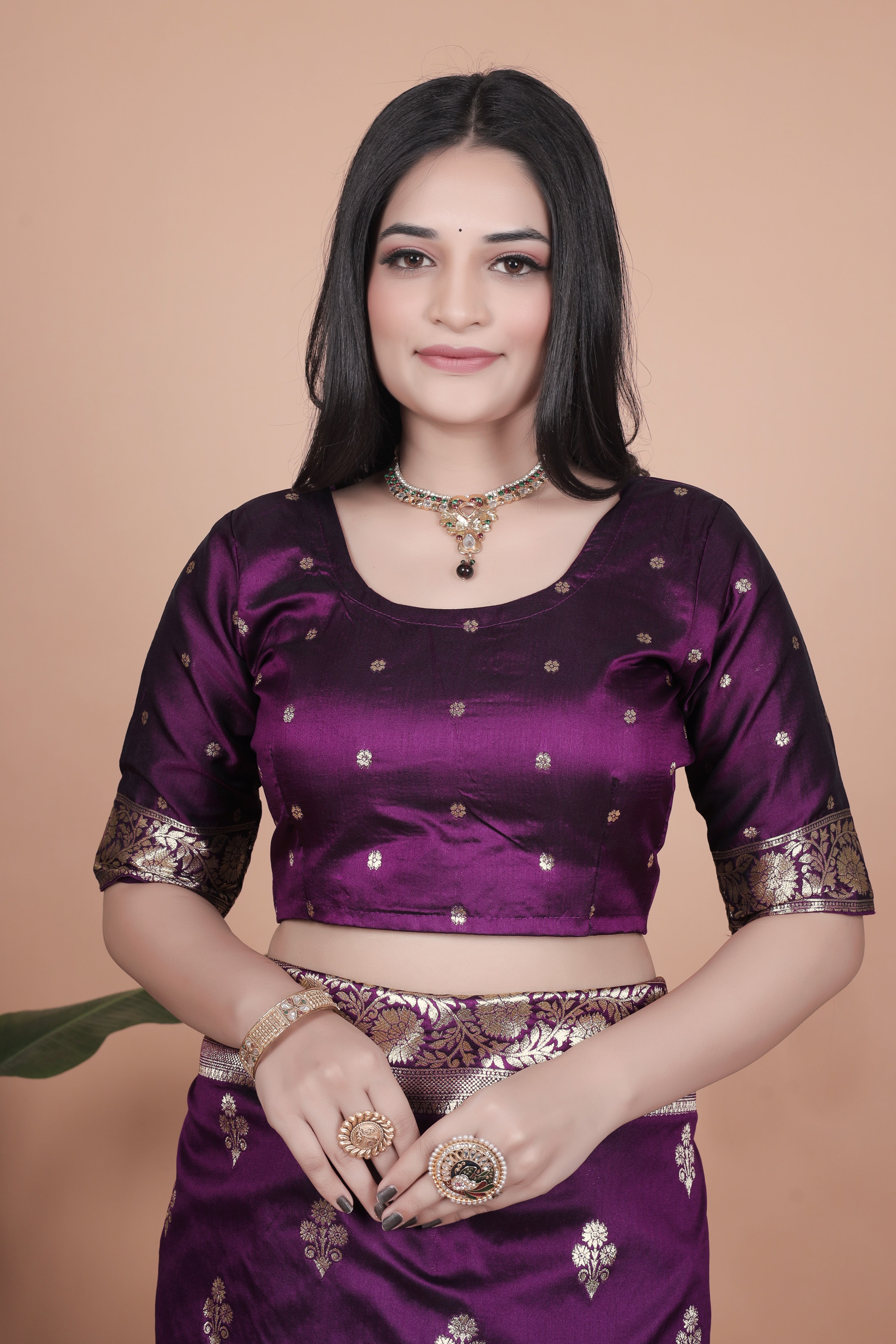 Royal Banarasi Silk Saree with Peacock Pallu Design With 8 Colors