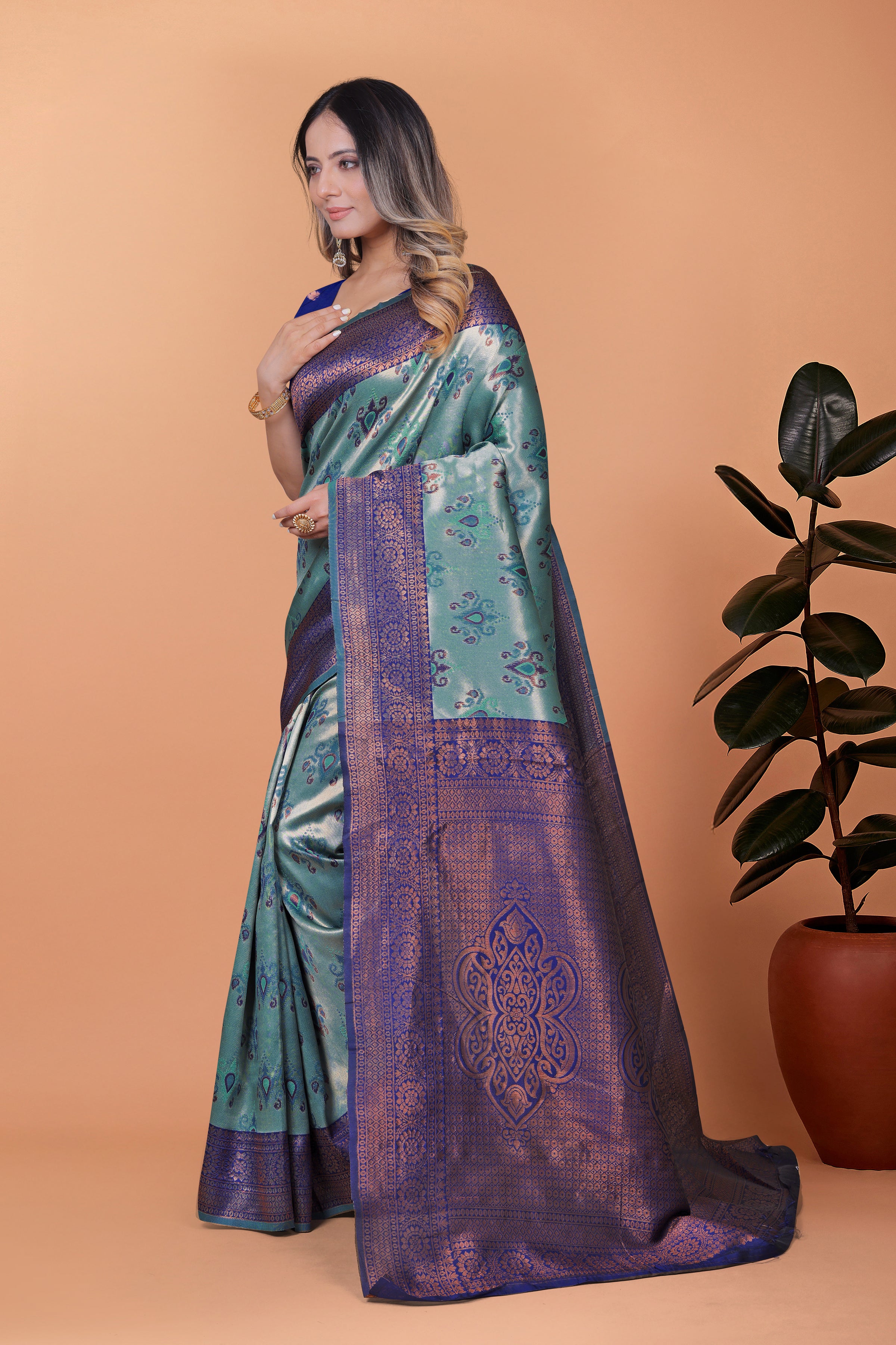 Royal Radiance Banarasi Silk Saree with 8 color option