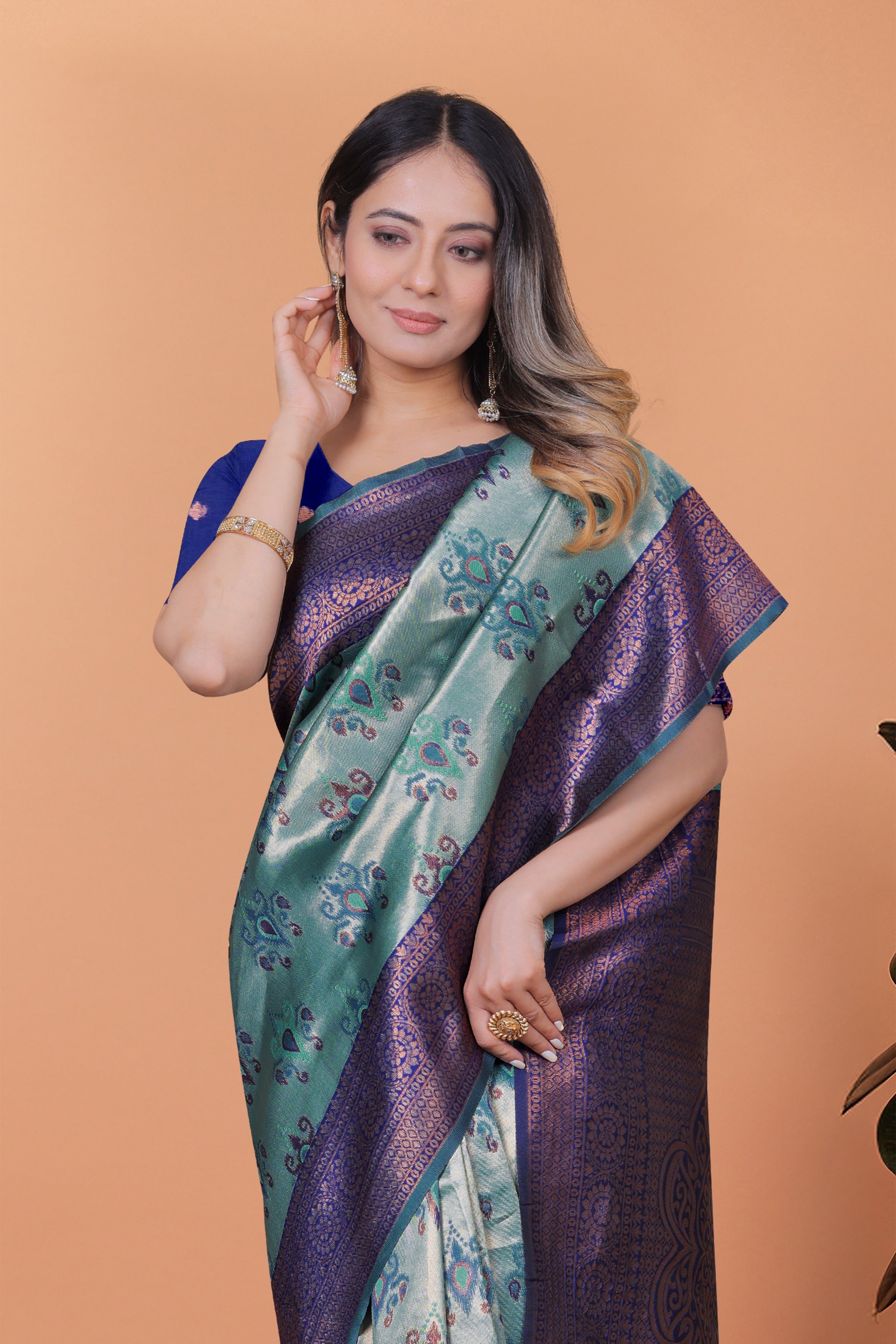 Royal Radiance Banarasi Silk Saree with 8 color option