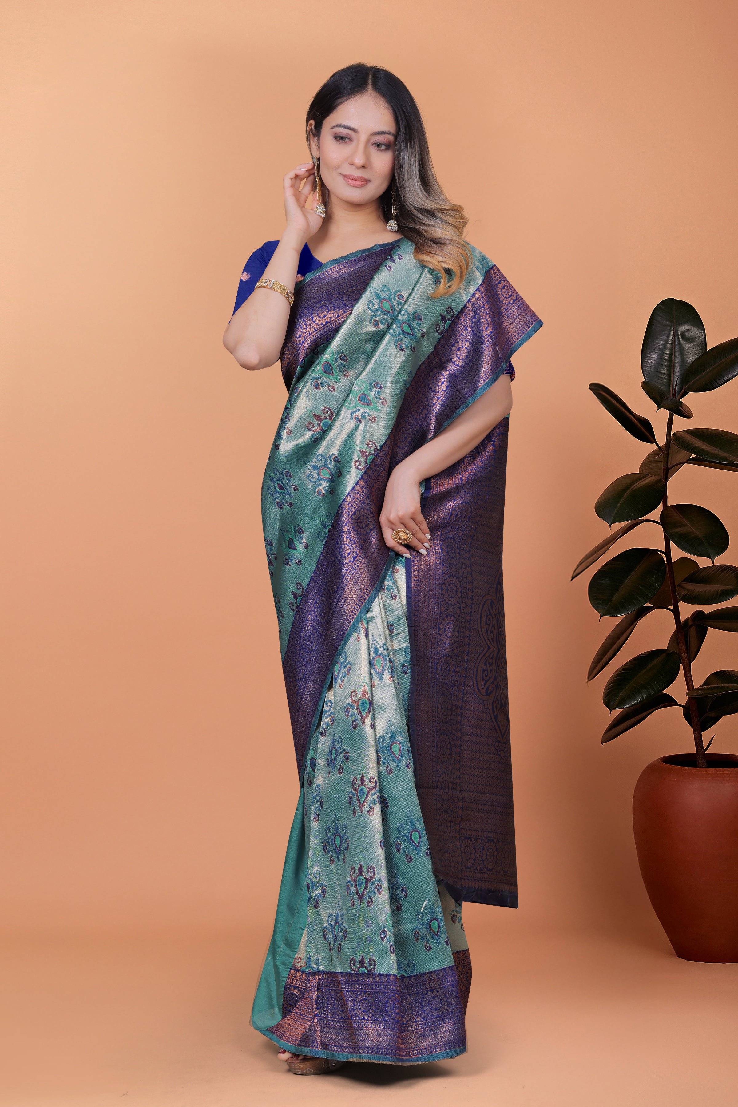 Royal Radiance Banarasi Silk Saree with 8 color option
