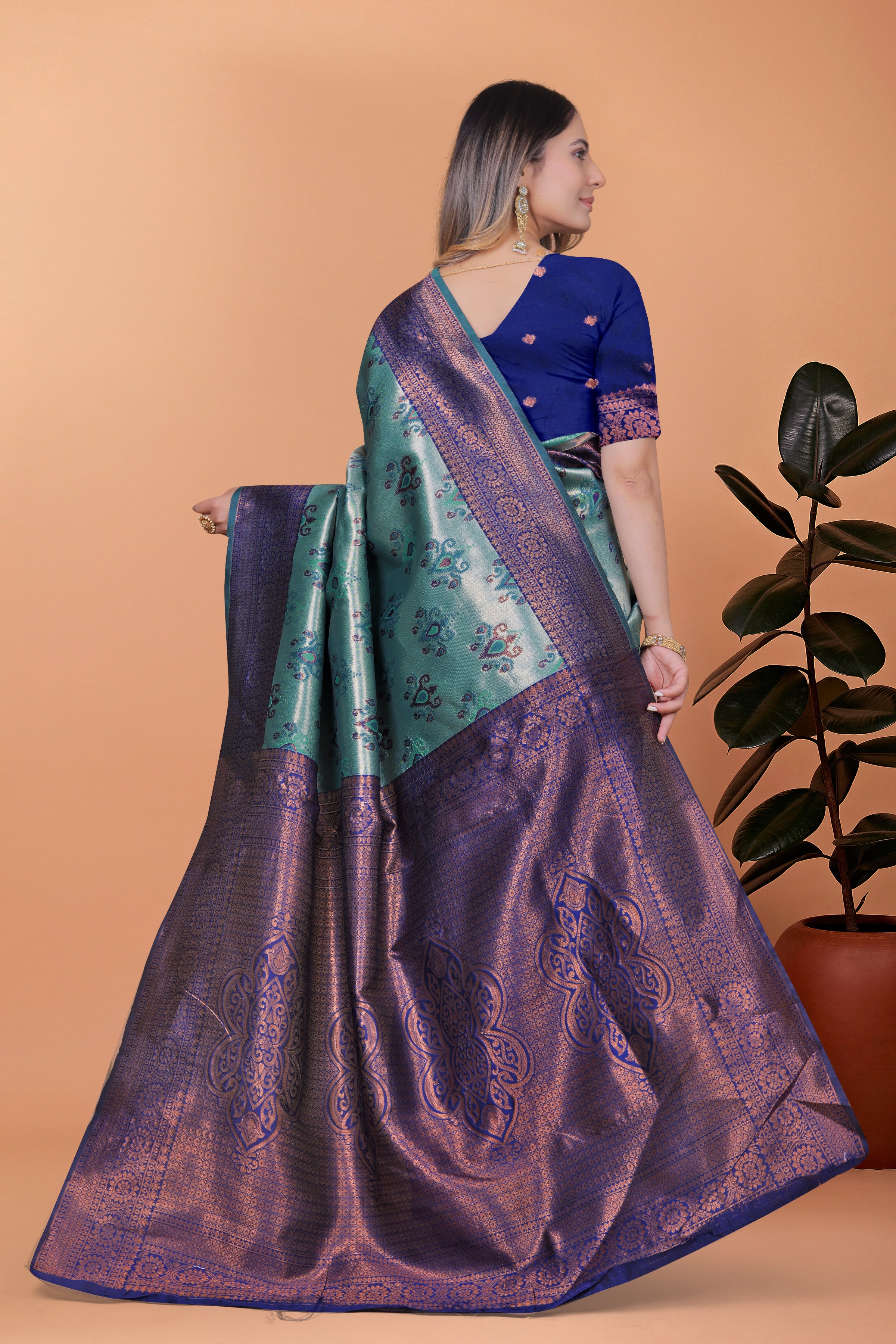 Royal Radiance Banarasi Silk Saree with 8 color option