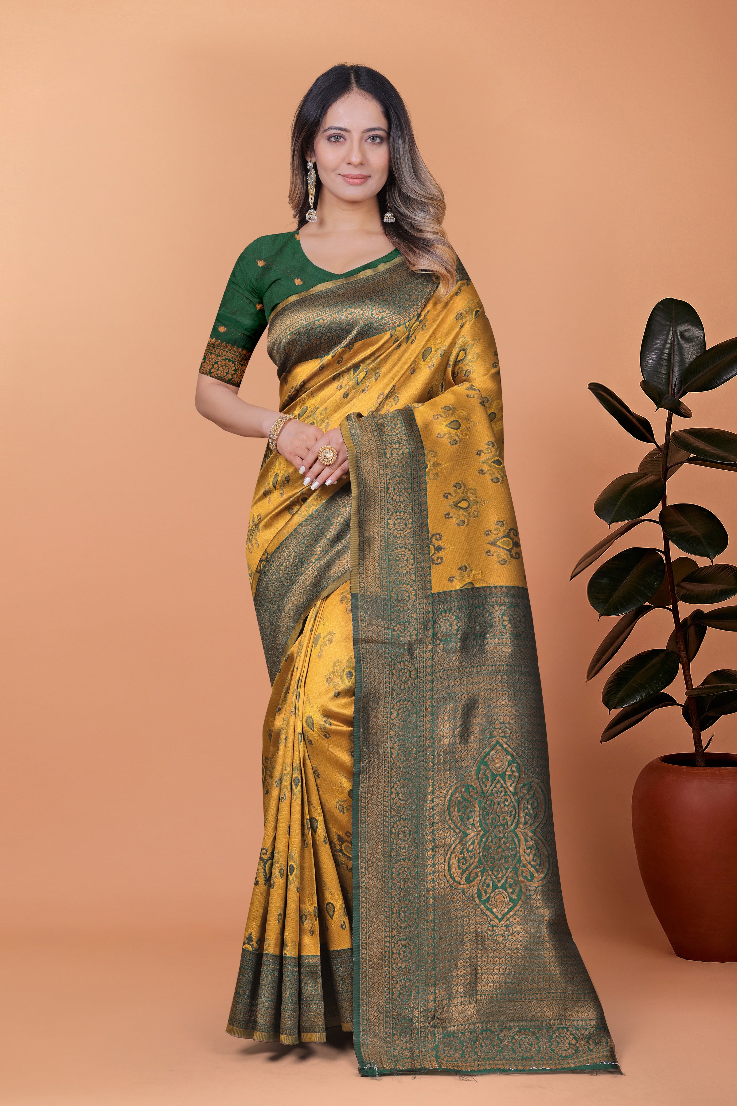 Royal Radiance Banarasi Silk Saree with 8 color option