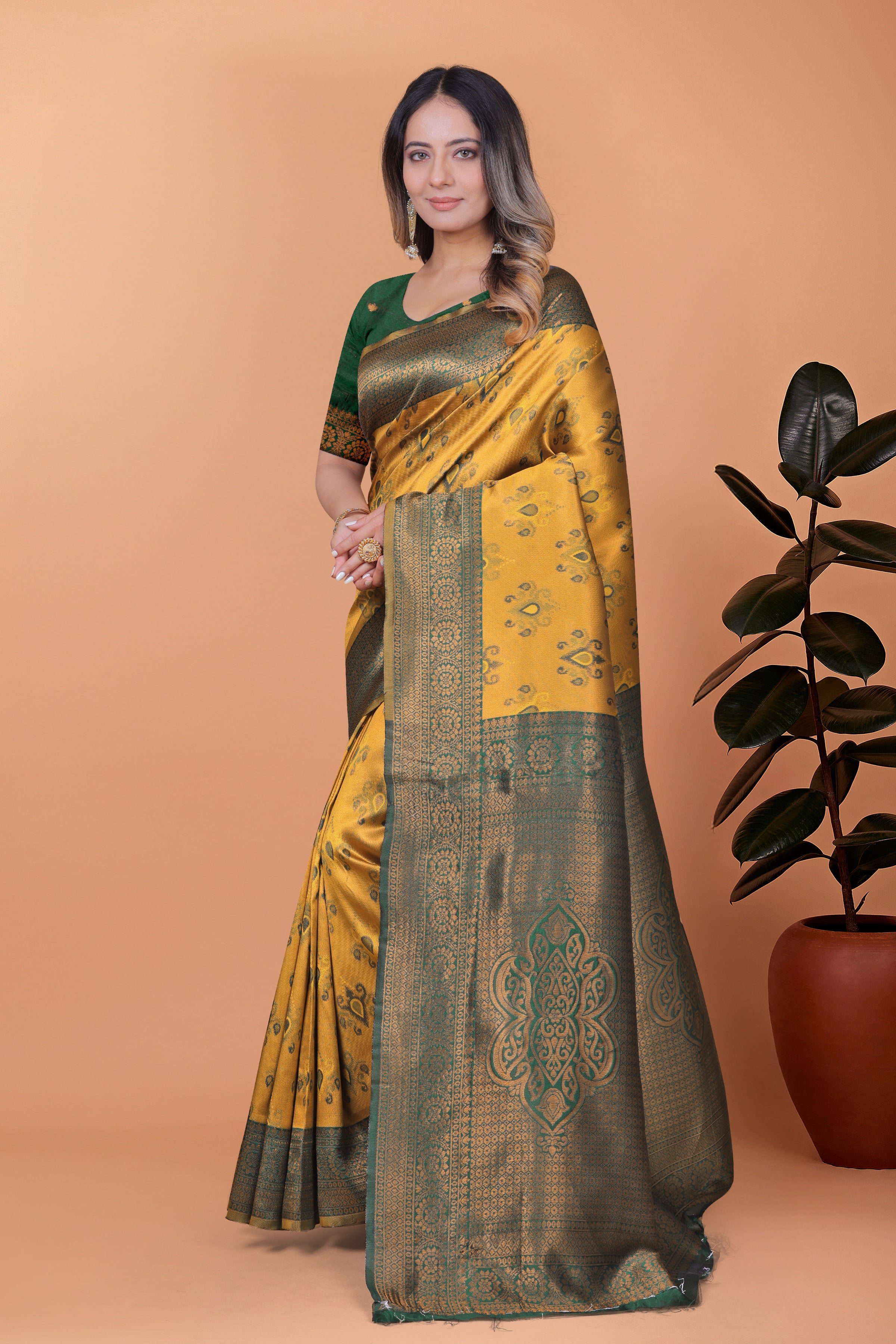 Royal Radiance Banarasi Silk Saree with 8 color option