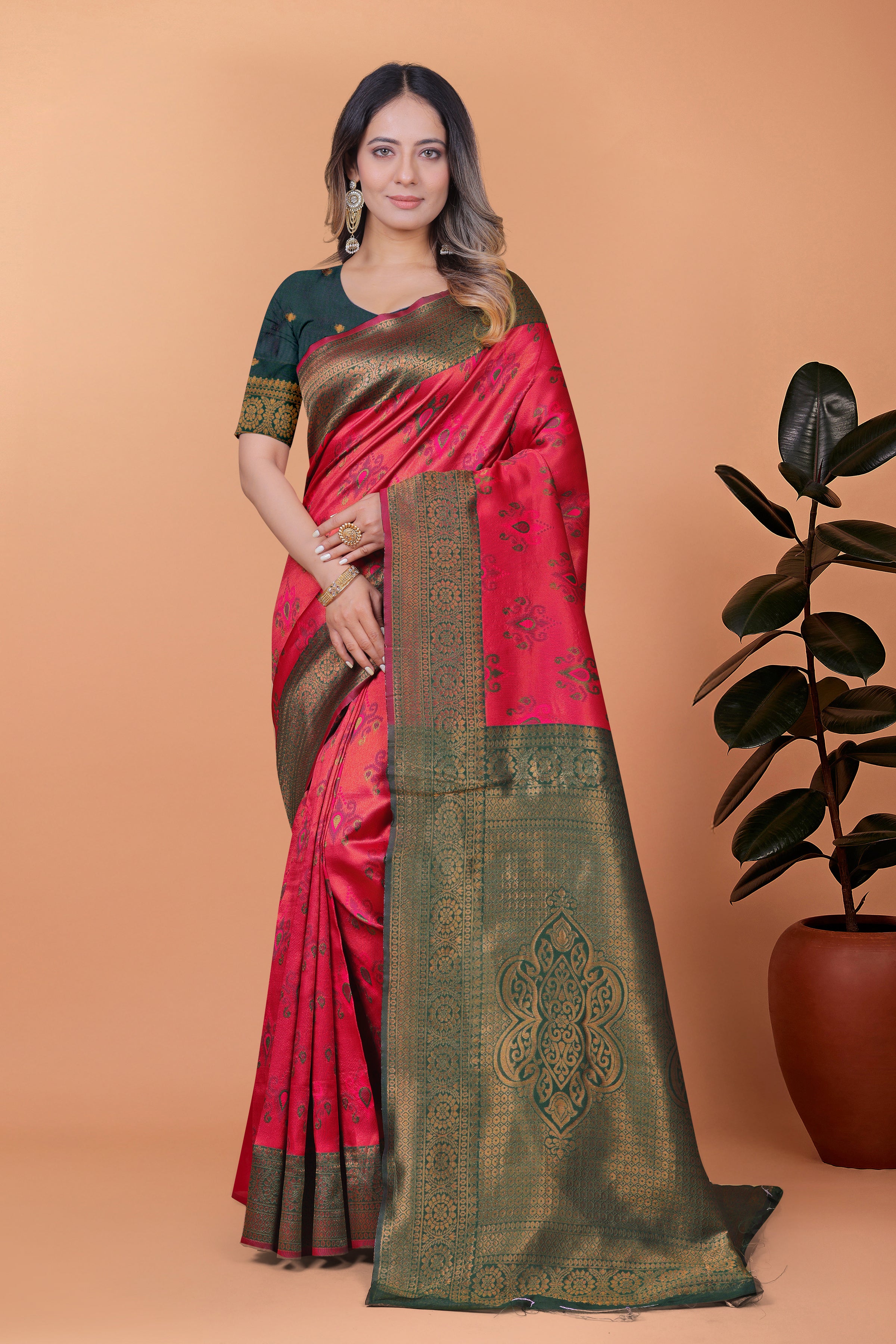 Royal Radiance Banarasi Silk Saree with 8 color option