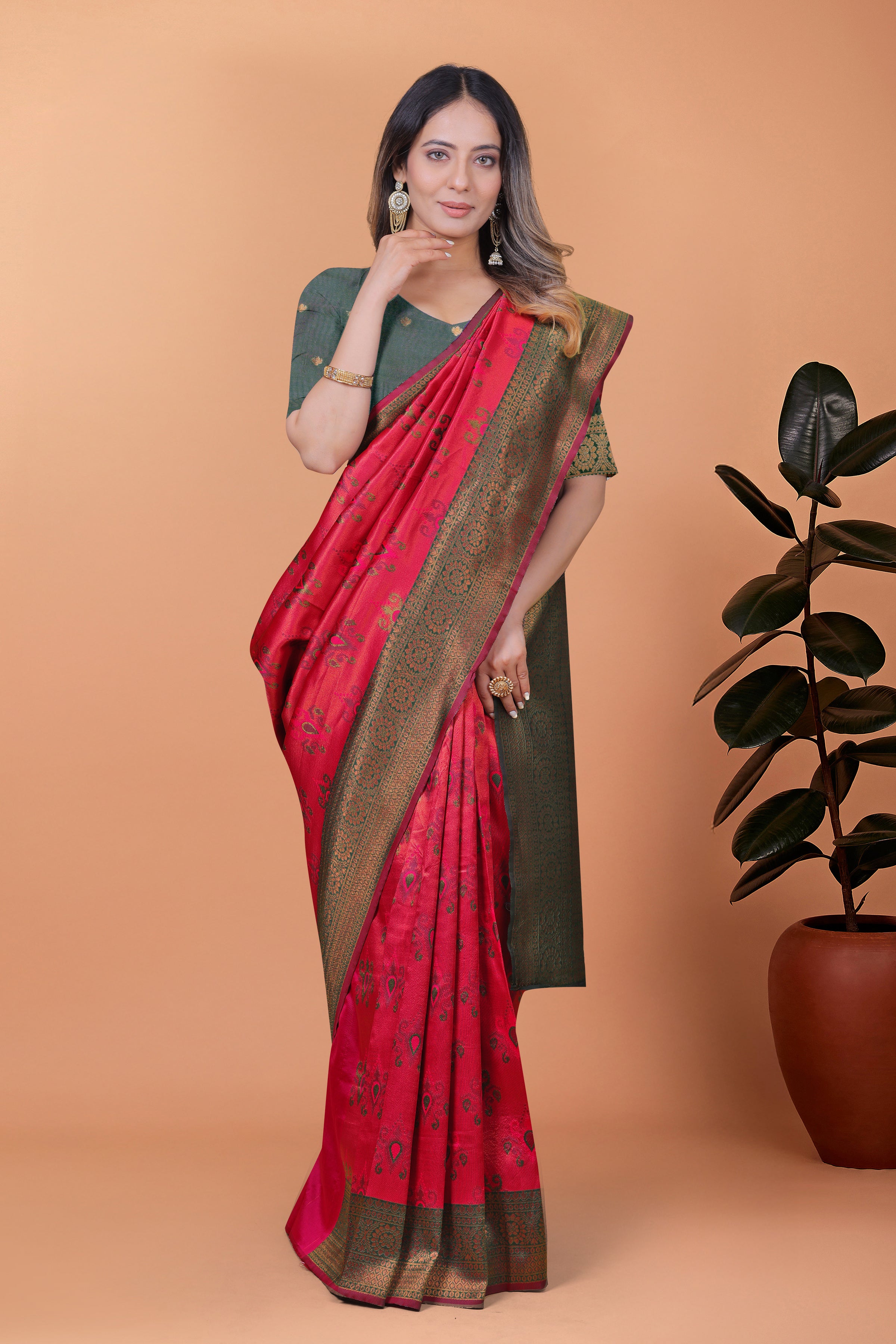 Royal Radiance Banarasi Silk Saree with 8 color option