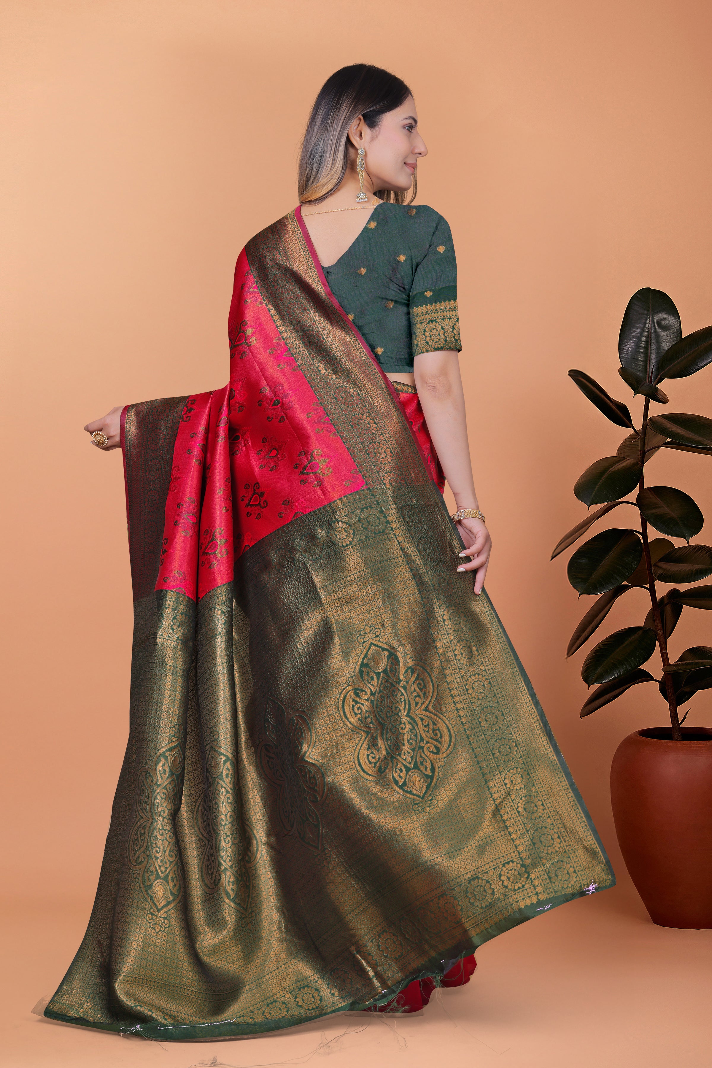 Royal Radiance Banarasi Silk Saree with 8 color option