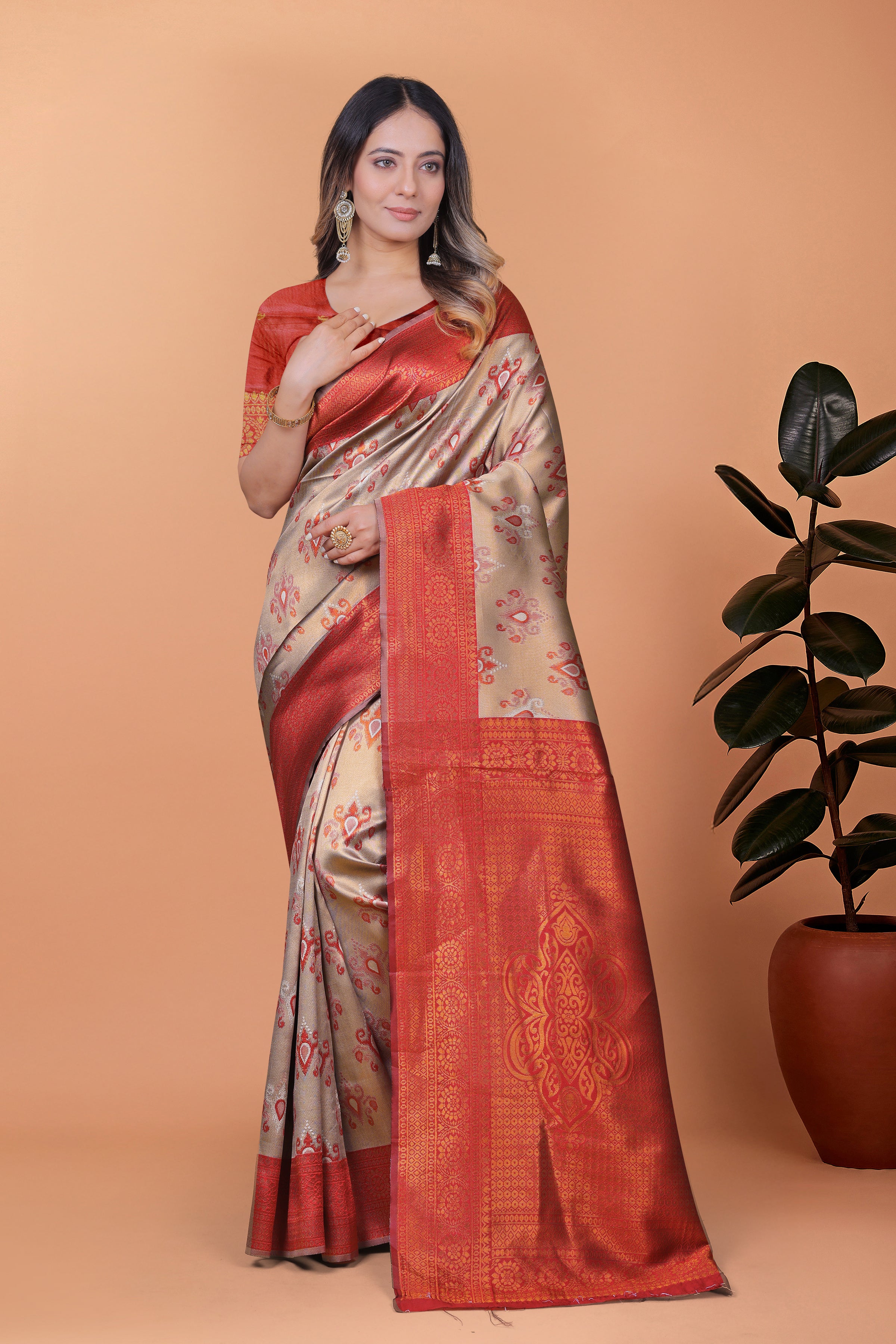 Royal Radiance Banarasi Silk Saree with 8 color option
