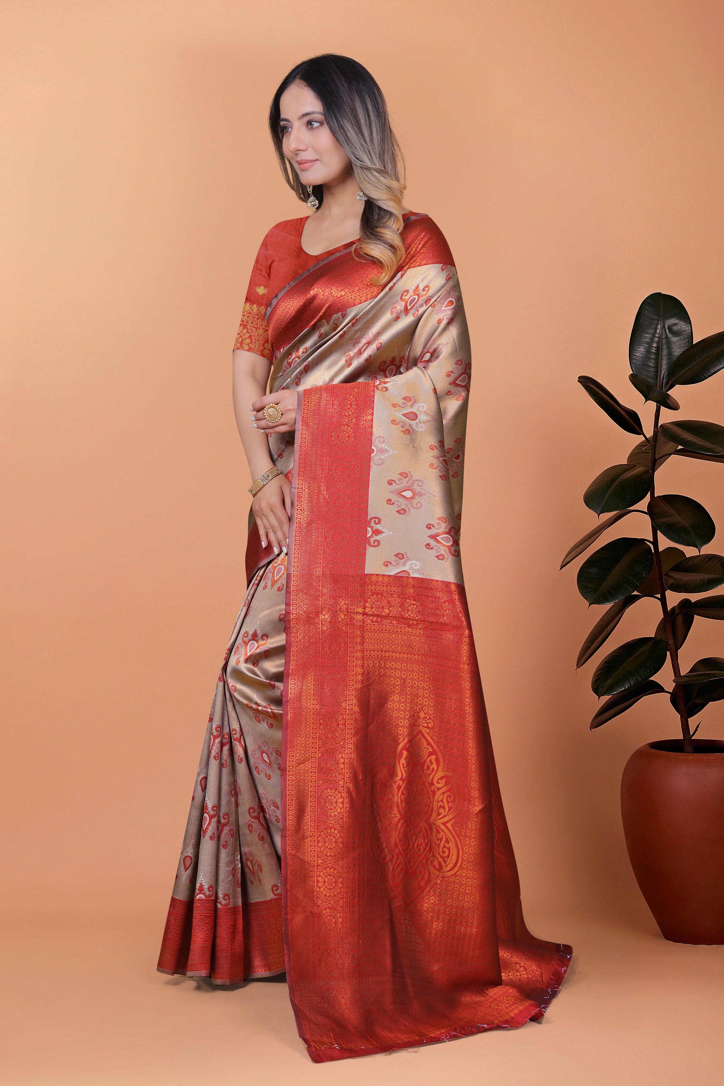 Royal Radiance Banarasi Silk Saree with 8 color option