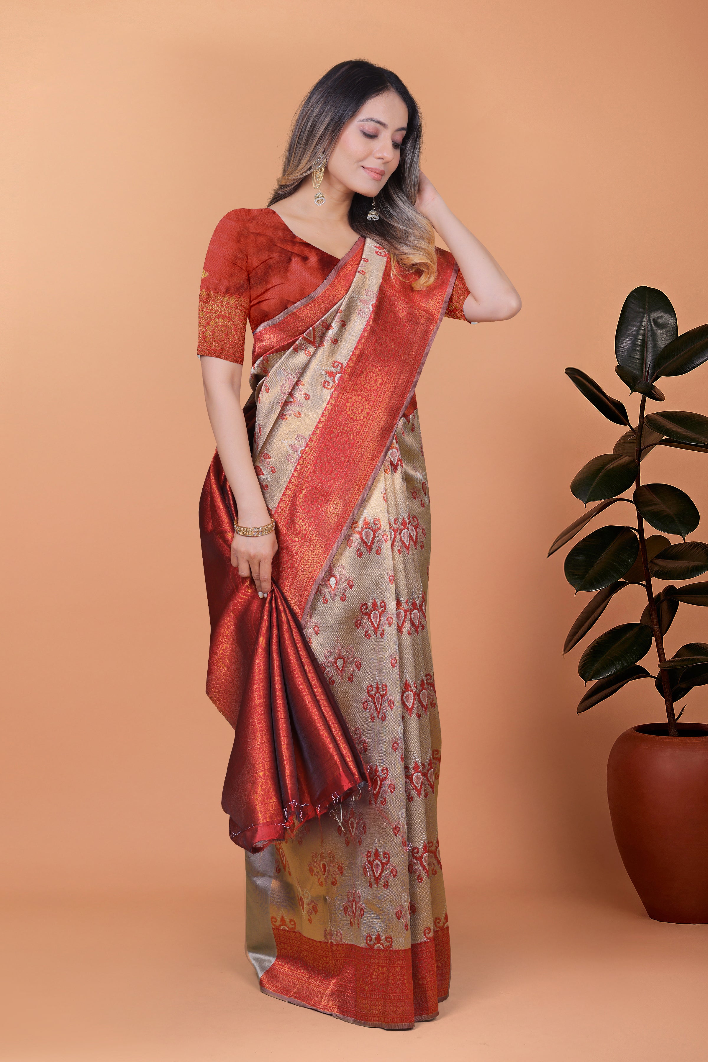 Royal Radiance Banarasi Silk Saree with 8 color option