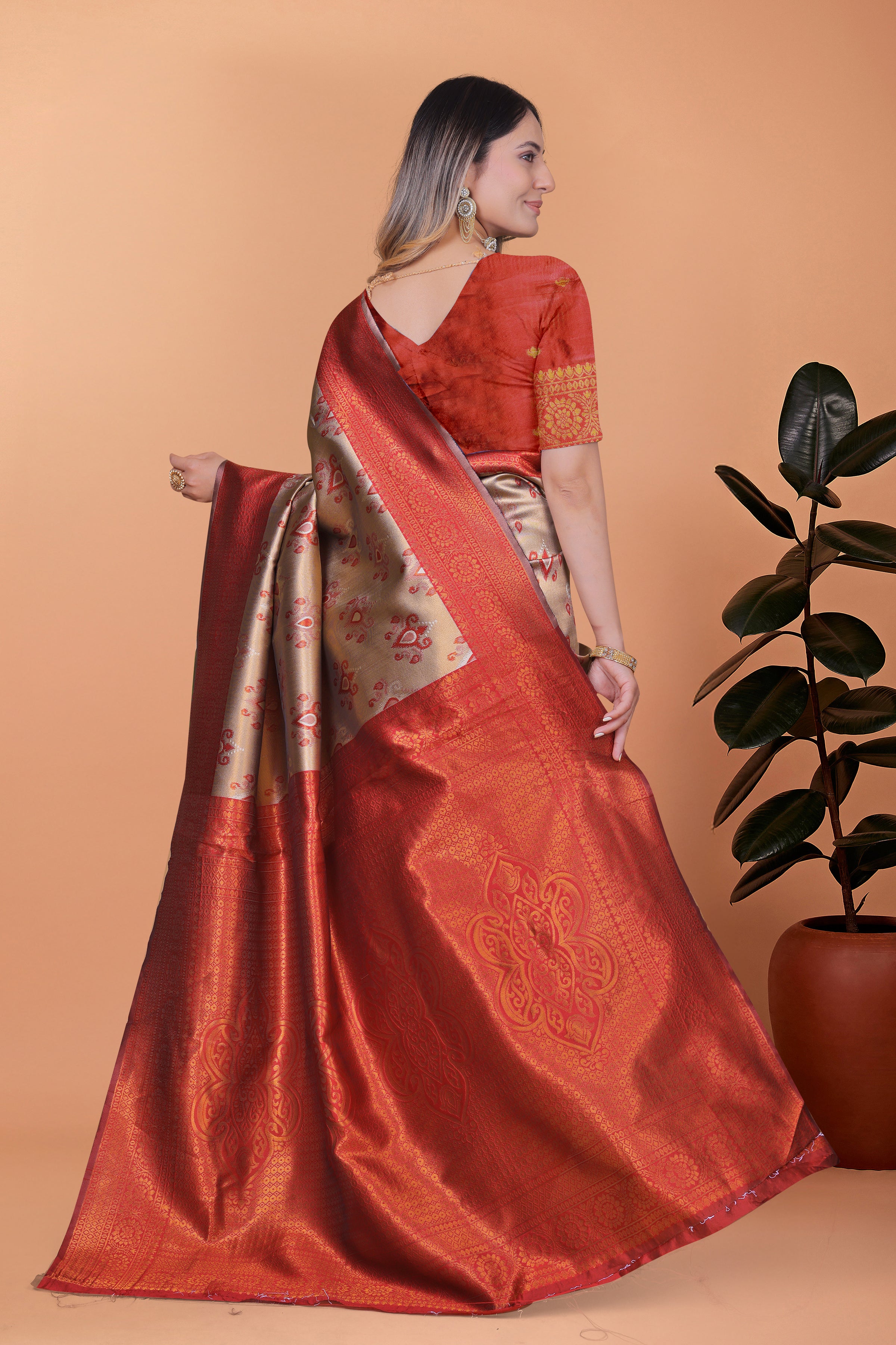 Royal Radiance Banarasi Silk Saree with 8 color option