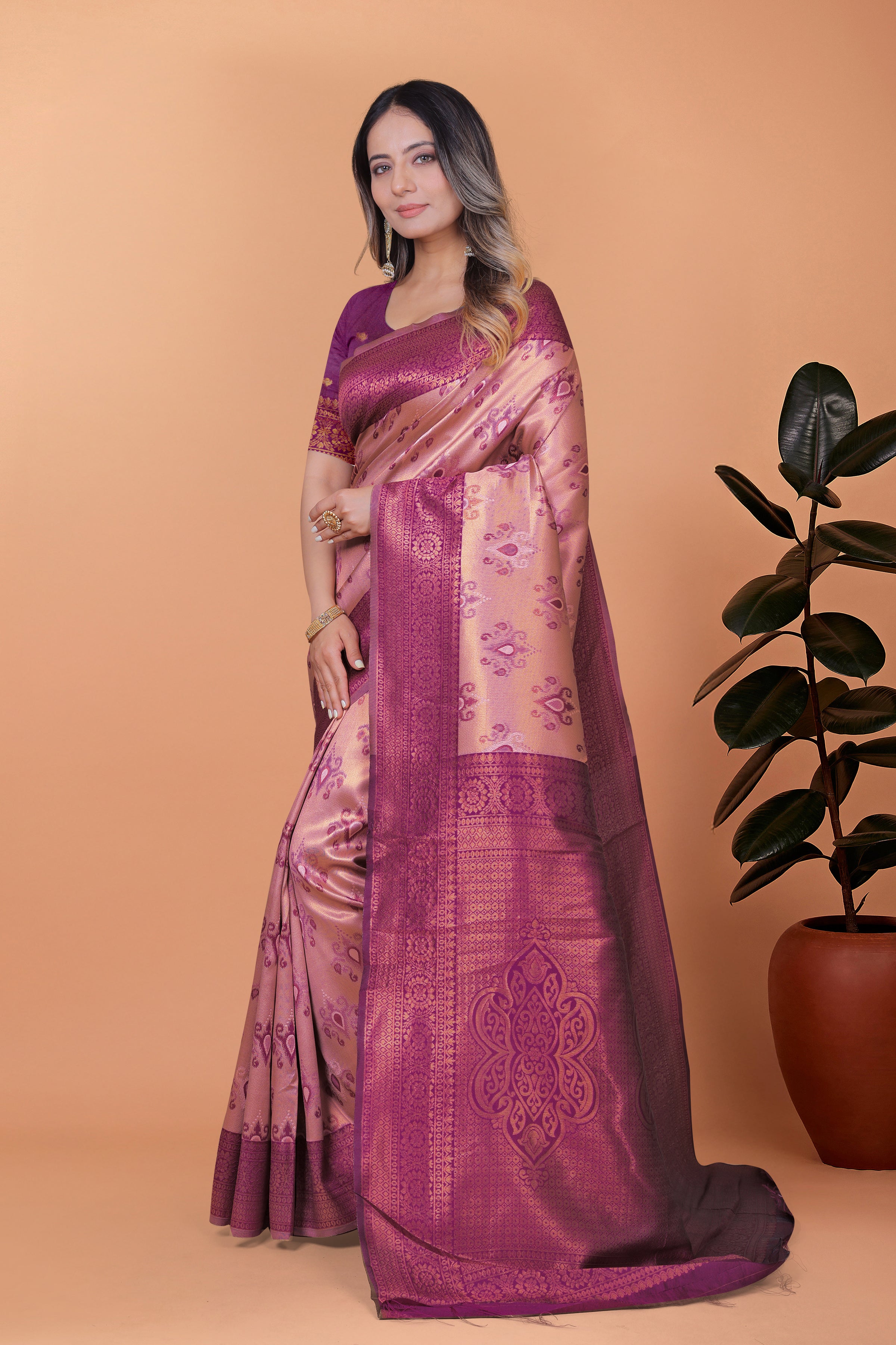 Royal Radiance Banarasi Silk Saree with 8 color option