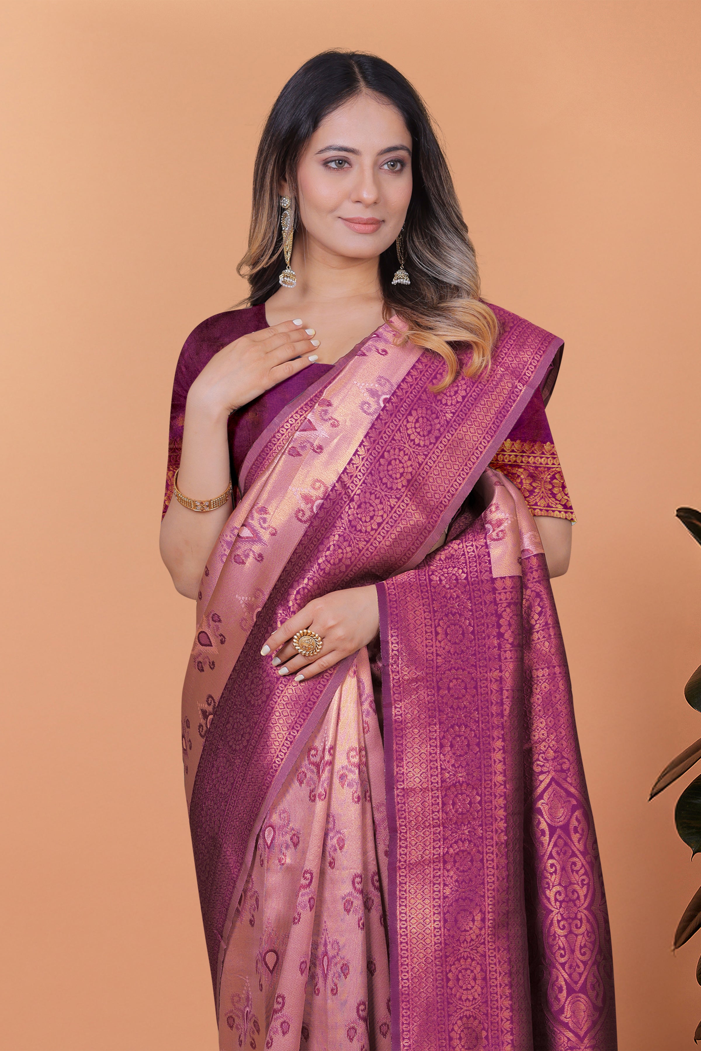 Royal Radiance Banarasi Silk Saree with 8 color option