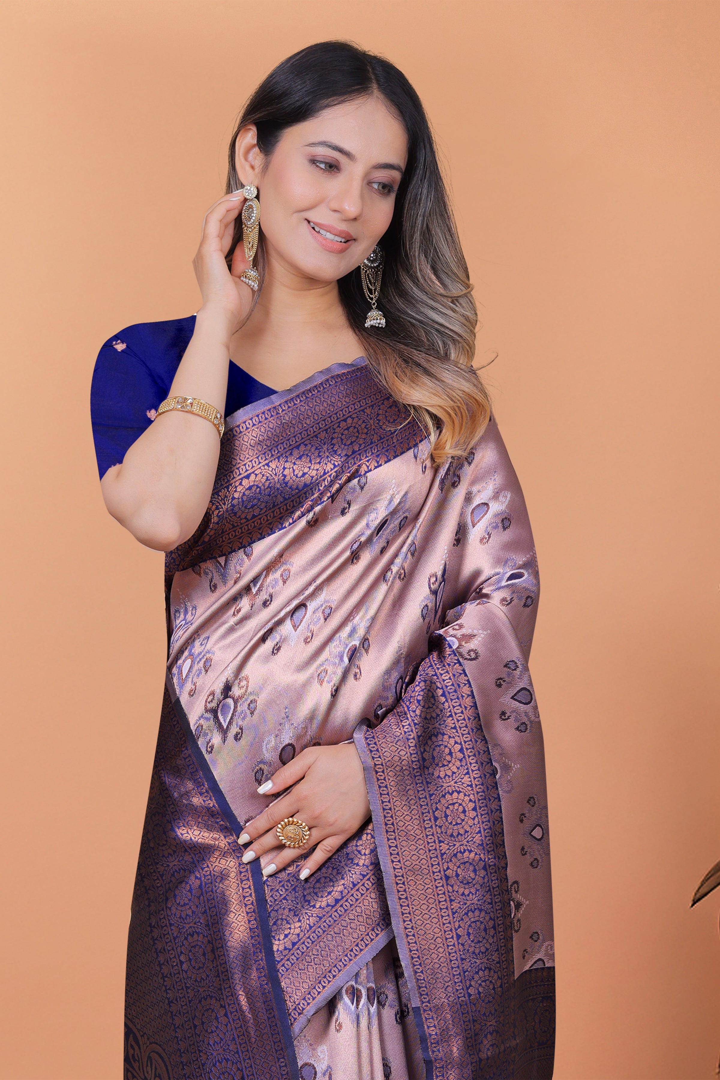 Royal Radiance Banarasi Silk Saree with 8 color option