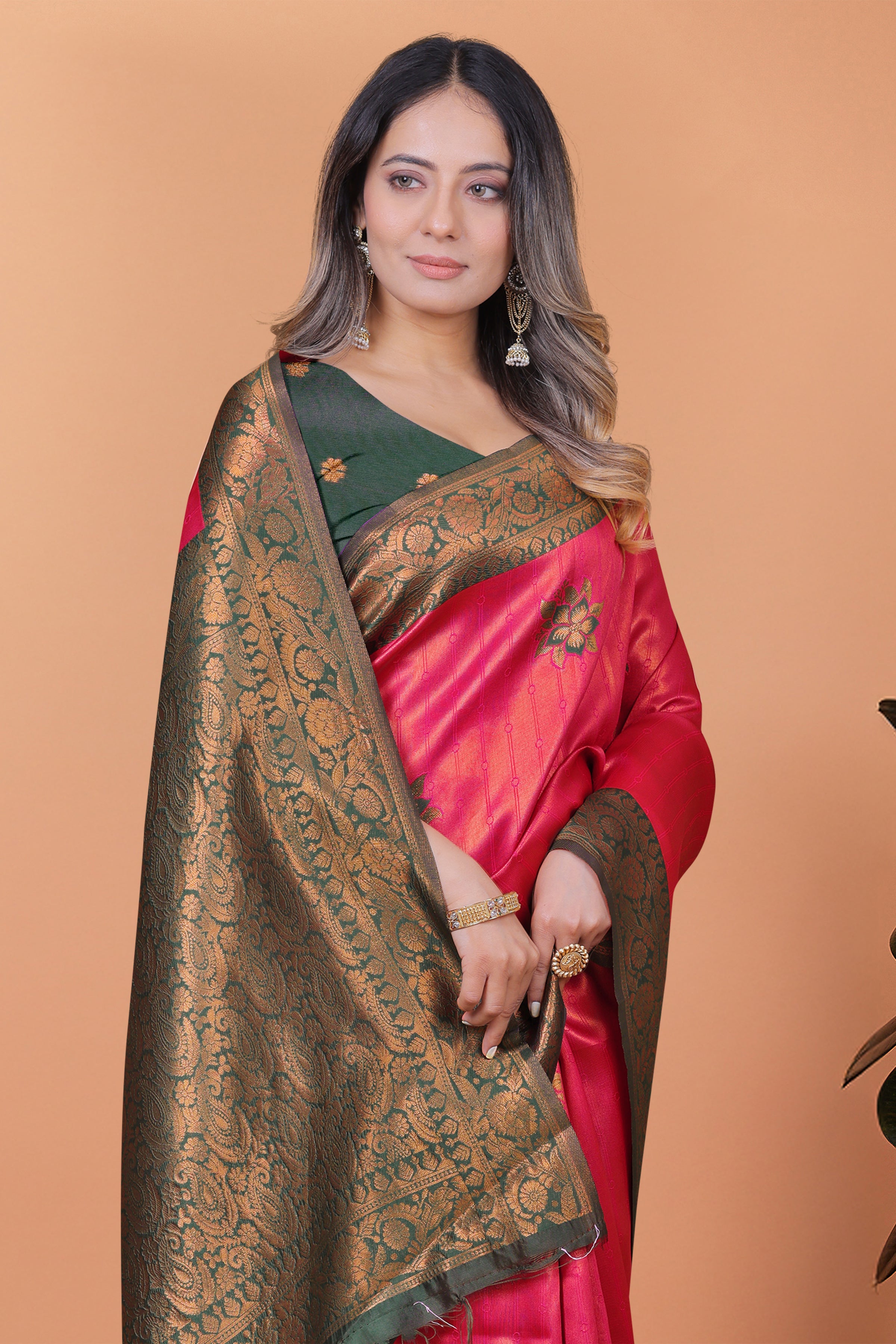 Banarasi Silk Saree with Lotus Motifs with 8 color option 🌺✨