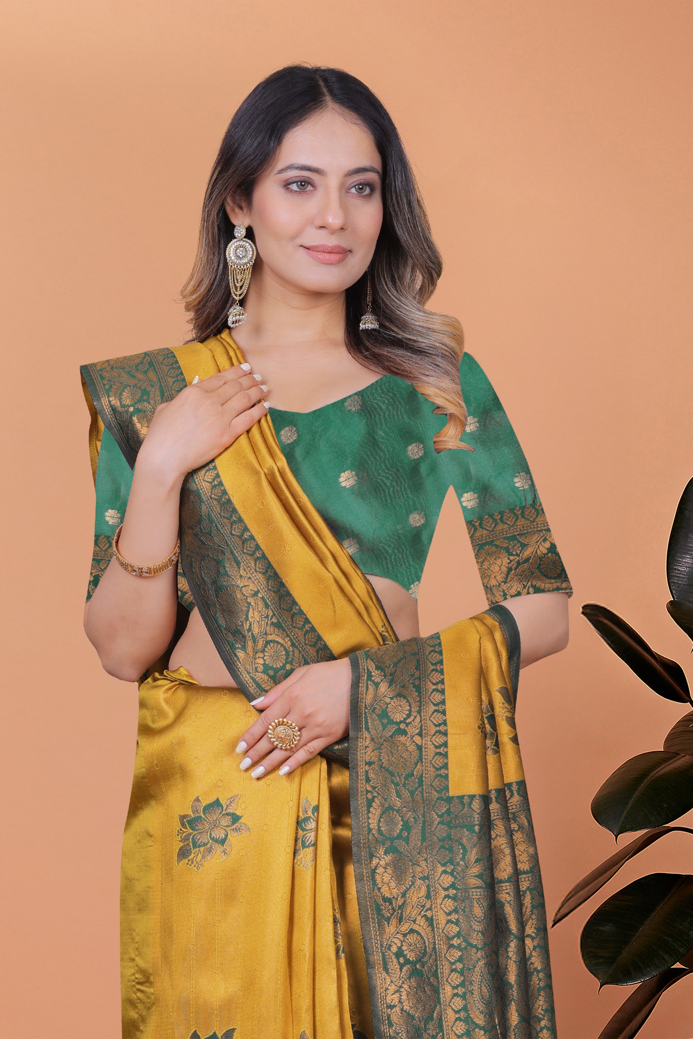 Banarasi Silk Saree with Lotus Motifs with 8 color option 🌺✨