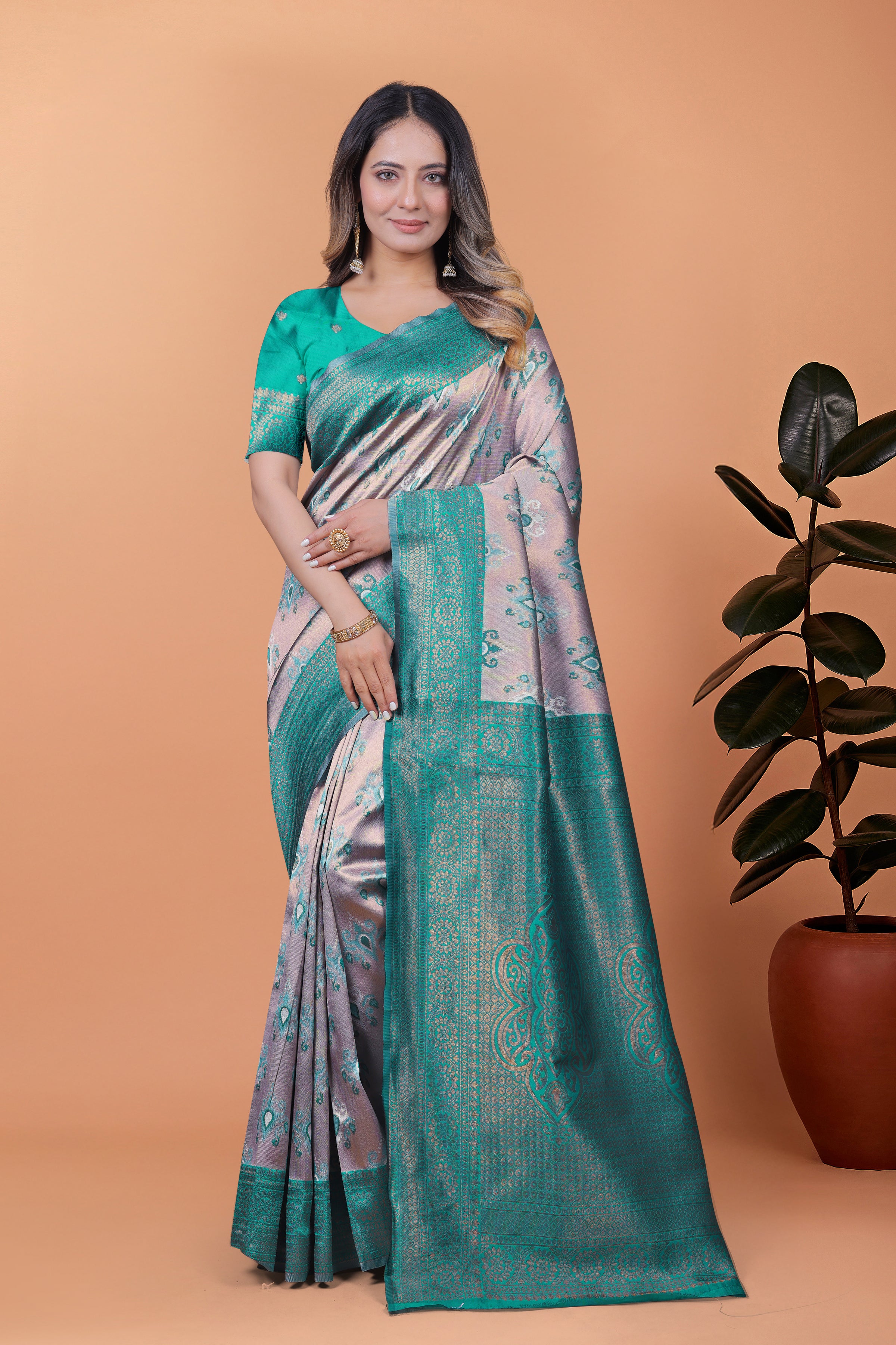 Royal Radiance Banarasi Silk Saree with 8 color option