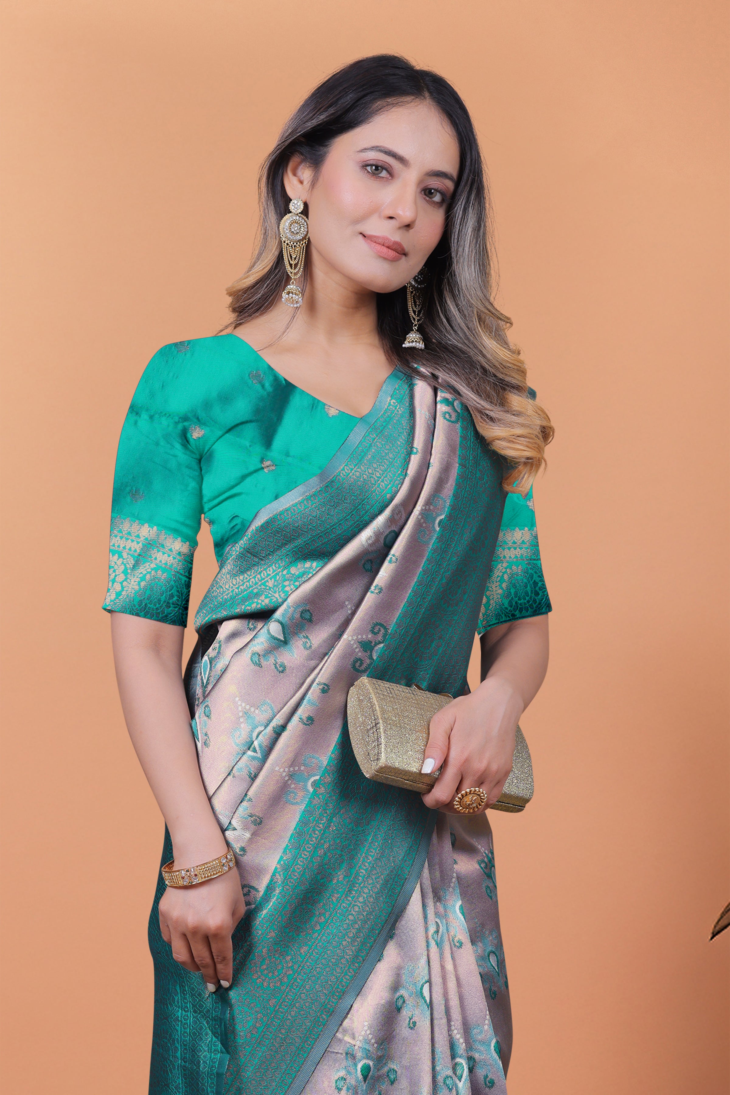 Royal Radiance Banarasi Silk Saree with 8 color option