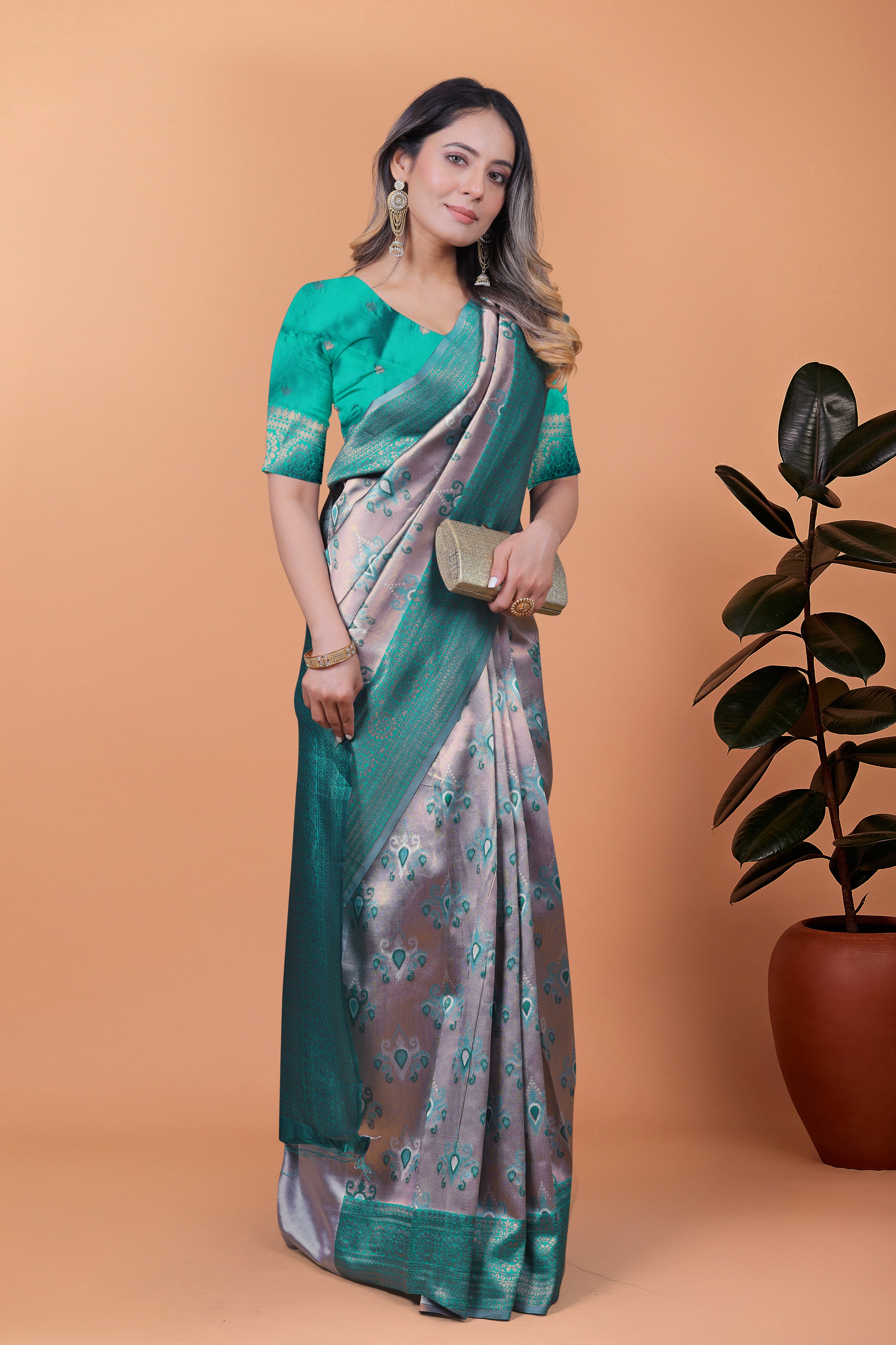 Royal Radiance Banarasi Silk Saree with 8 color option