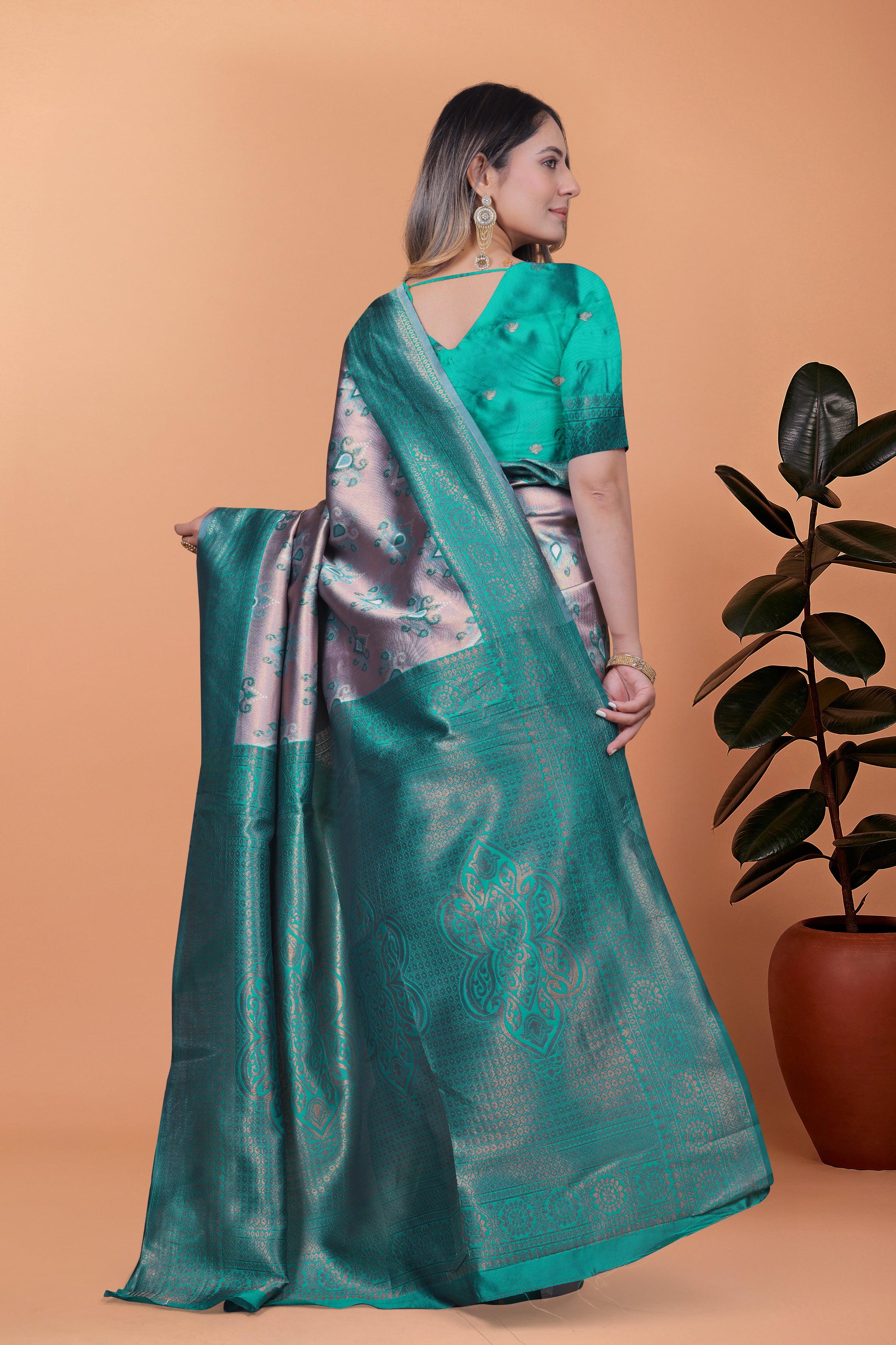 Royal Radiance Banarasi Silk Saree with 8 color option