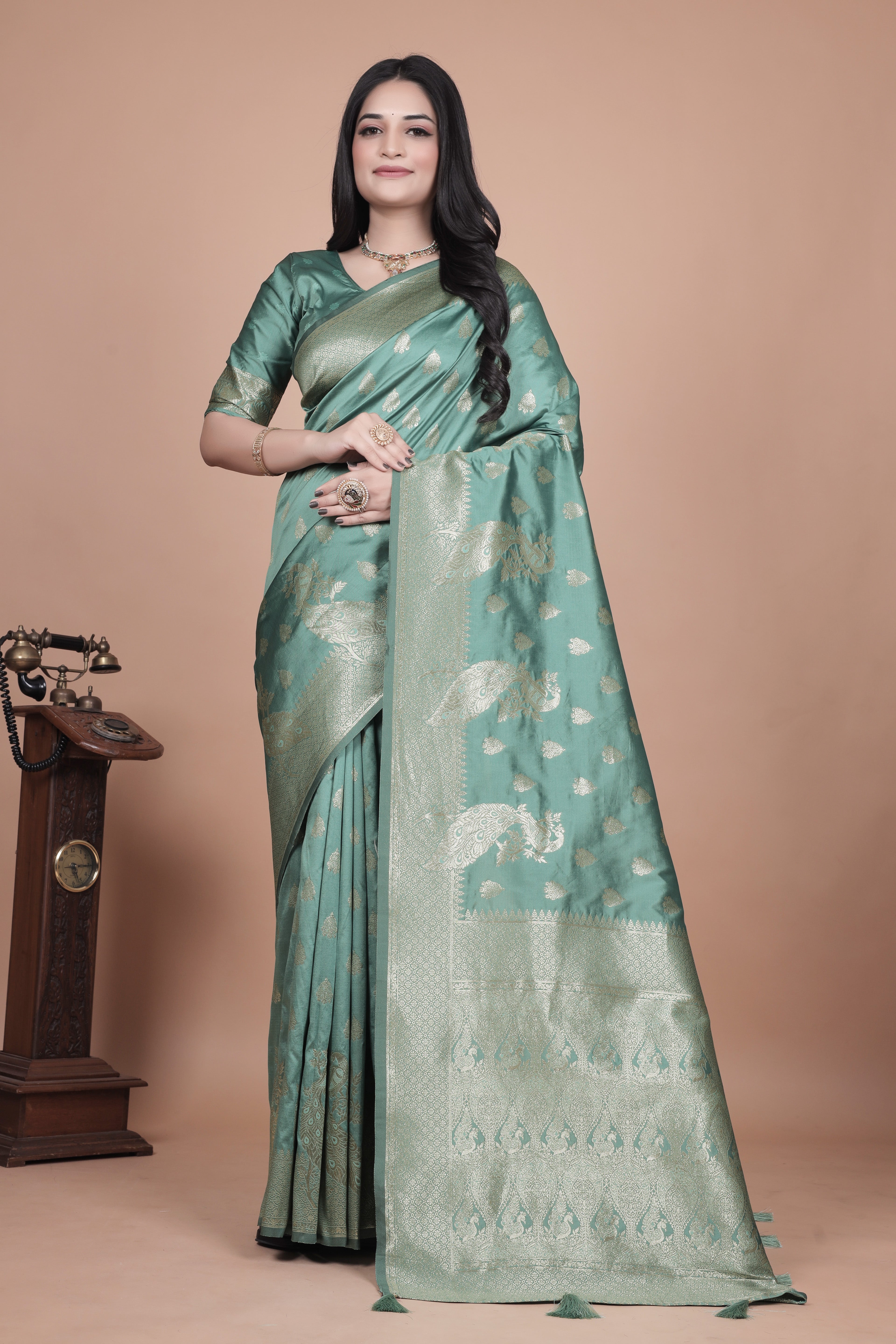Banarasi Silk Saree with Zari Weaving
