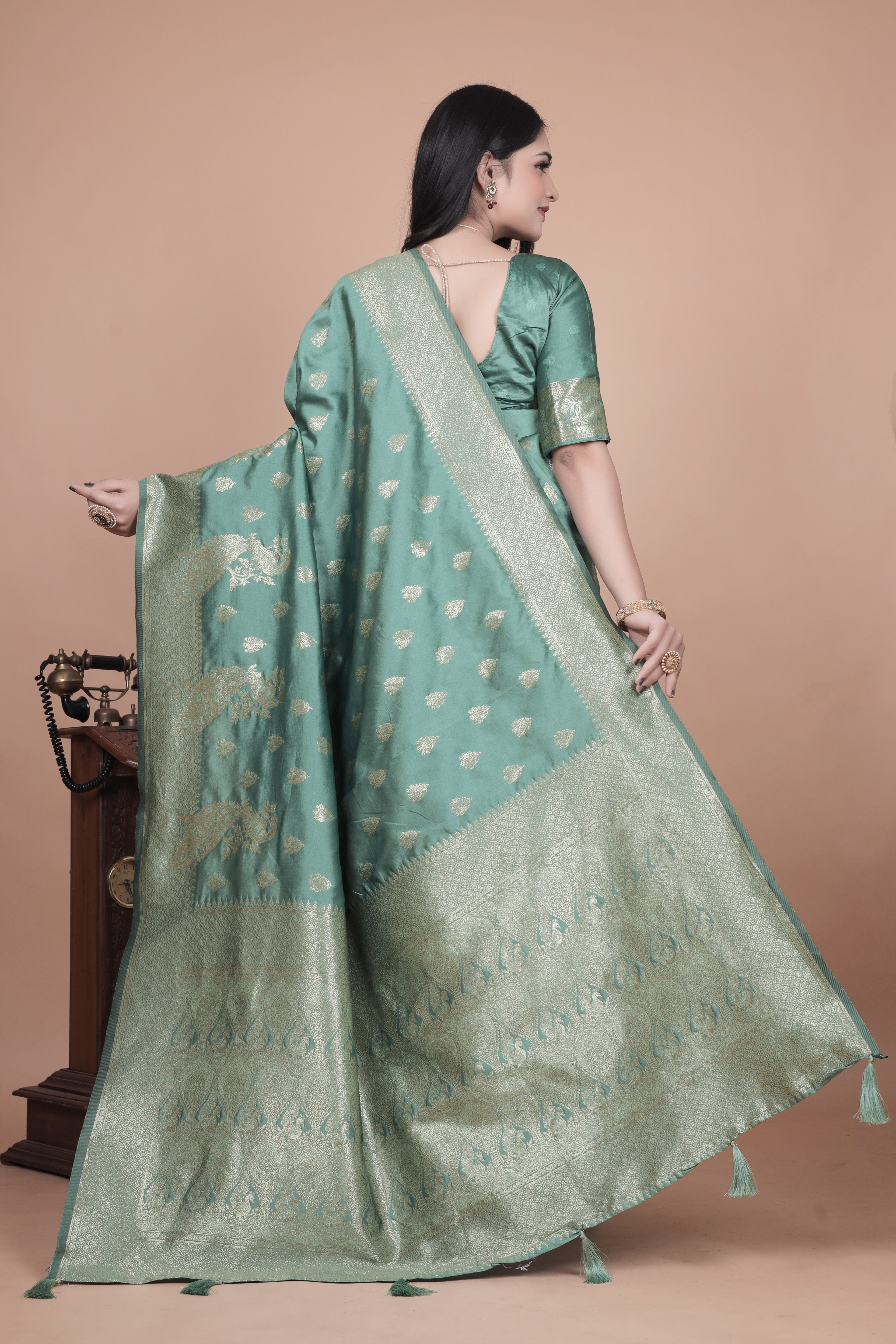 Banarasi Silk Saree with Zari Weaving