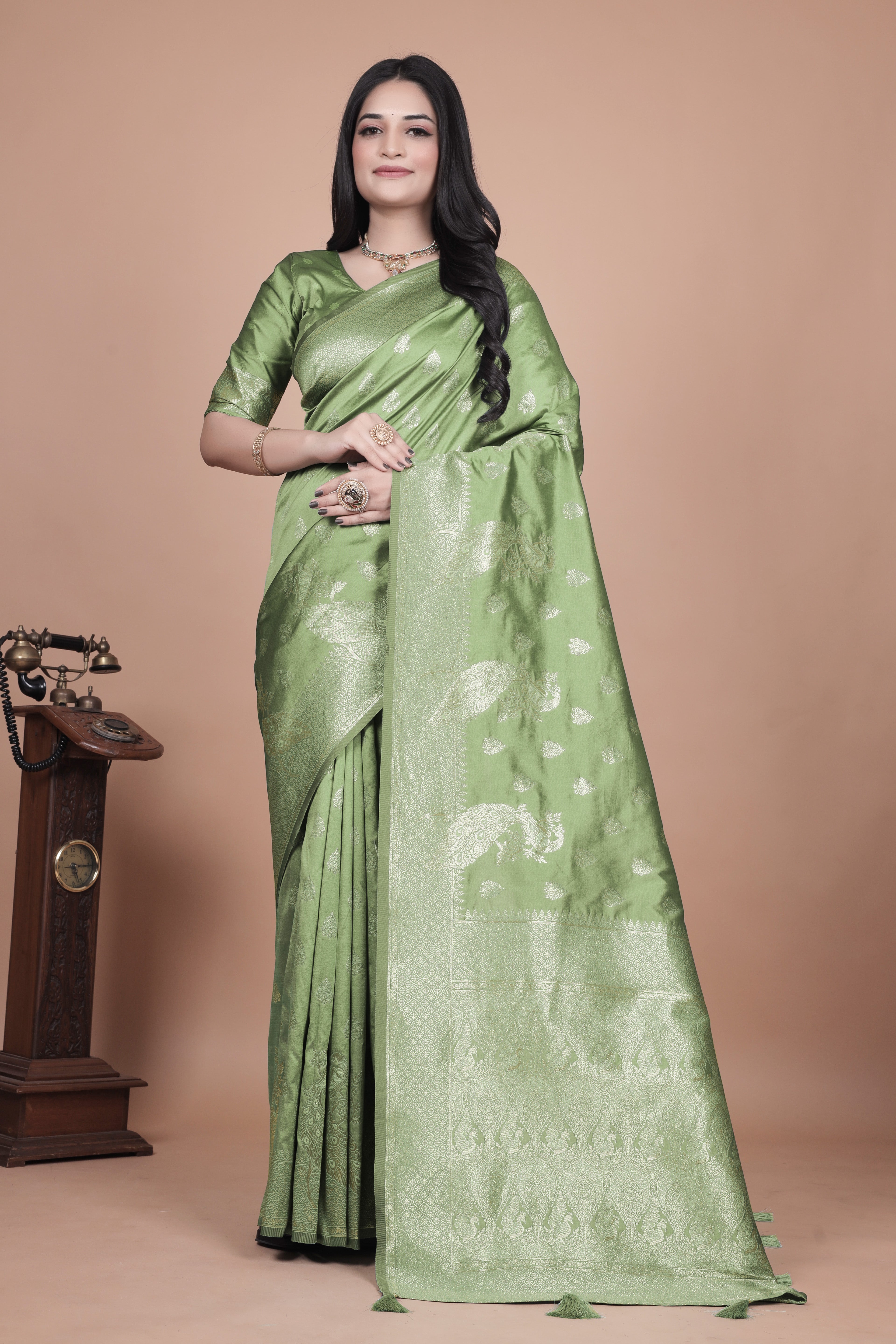 Banarasi Silk Saree with Zari Weaving
