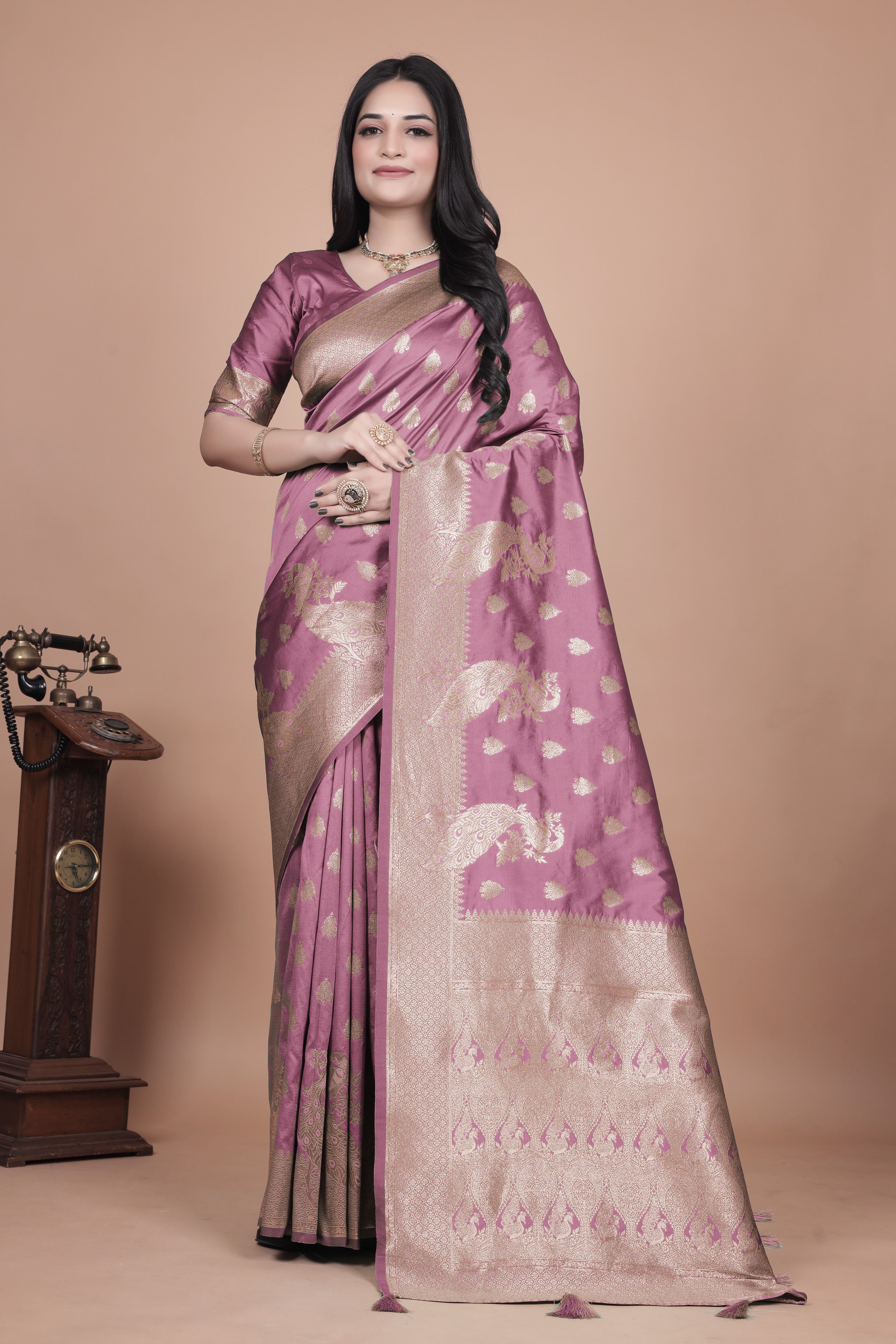 Banarasi Silk Saree with Zari Weaving