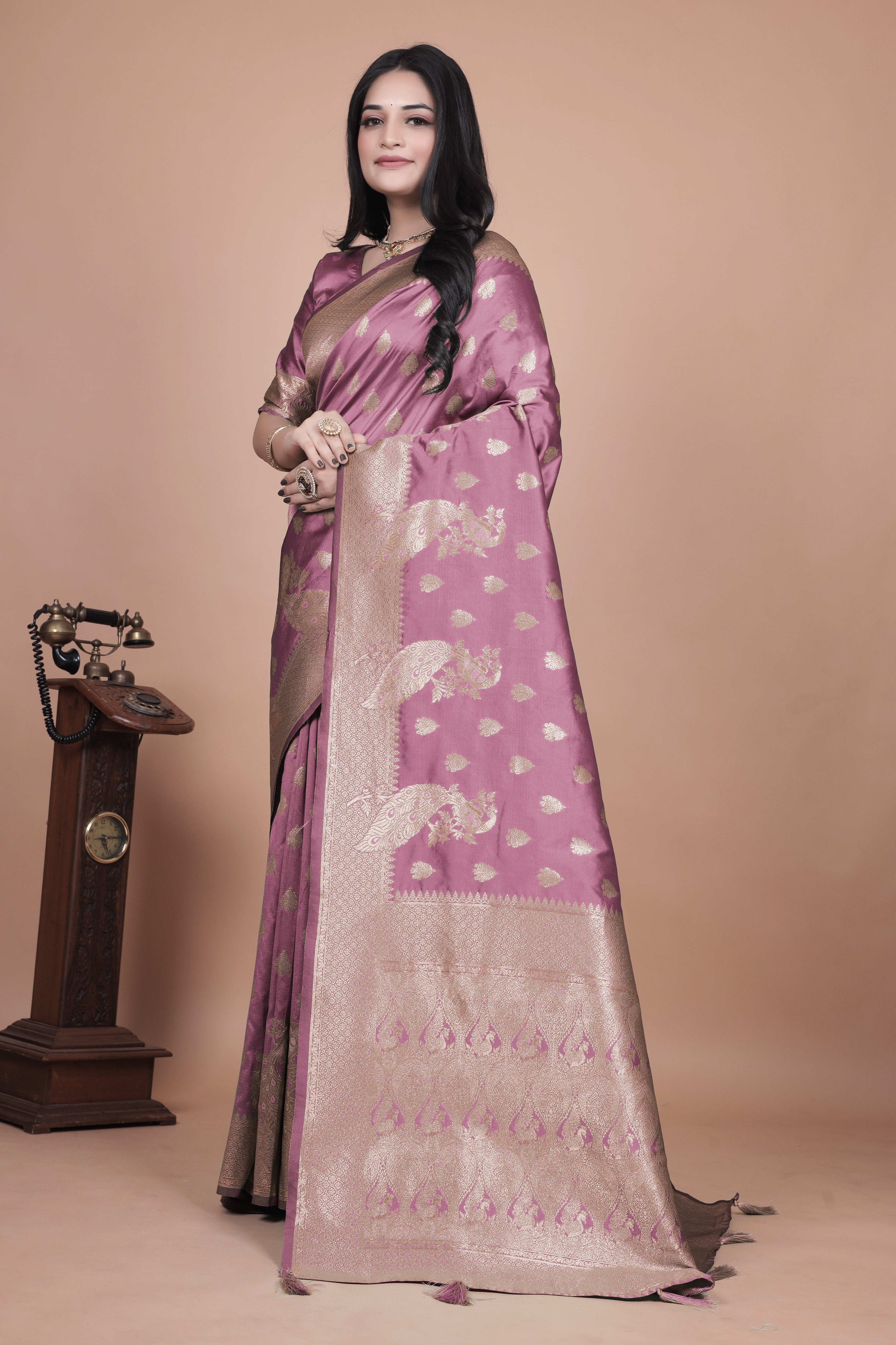 Banarasi Silk Saree with Zari Weaving