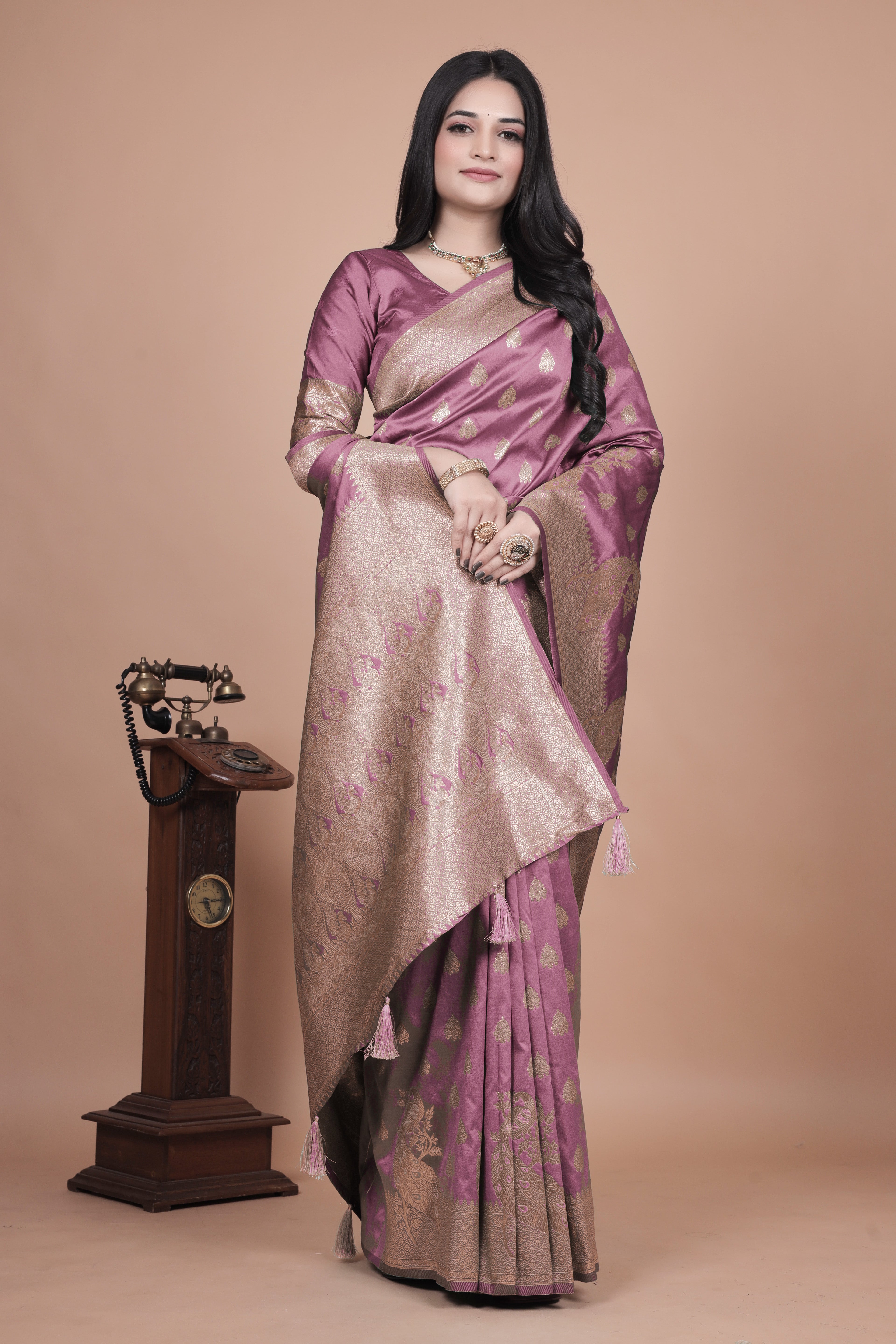 Banarasi Silk Saree with Zari Weaving