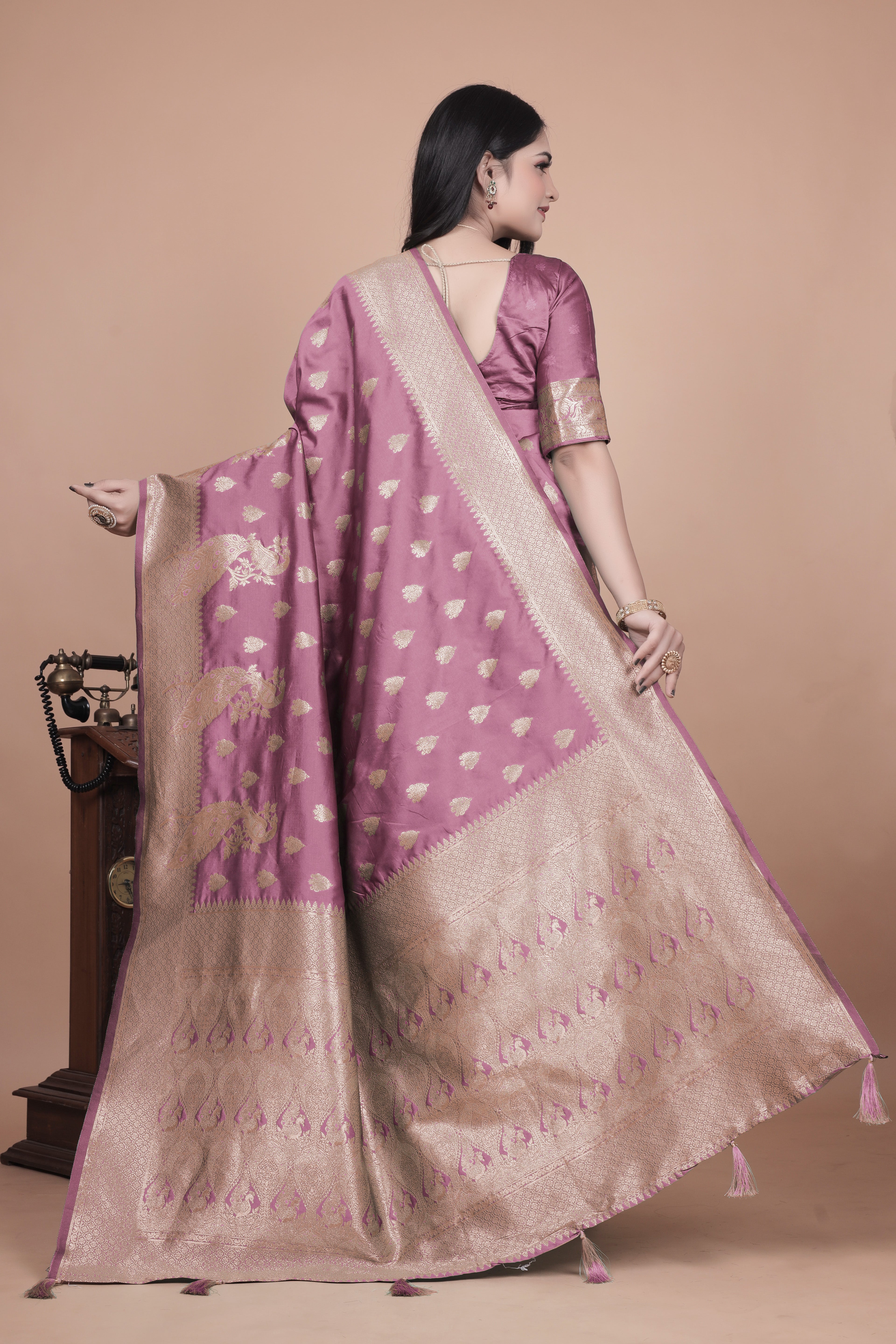 Banarasi Silk Saree with Zari Weaving