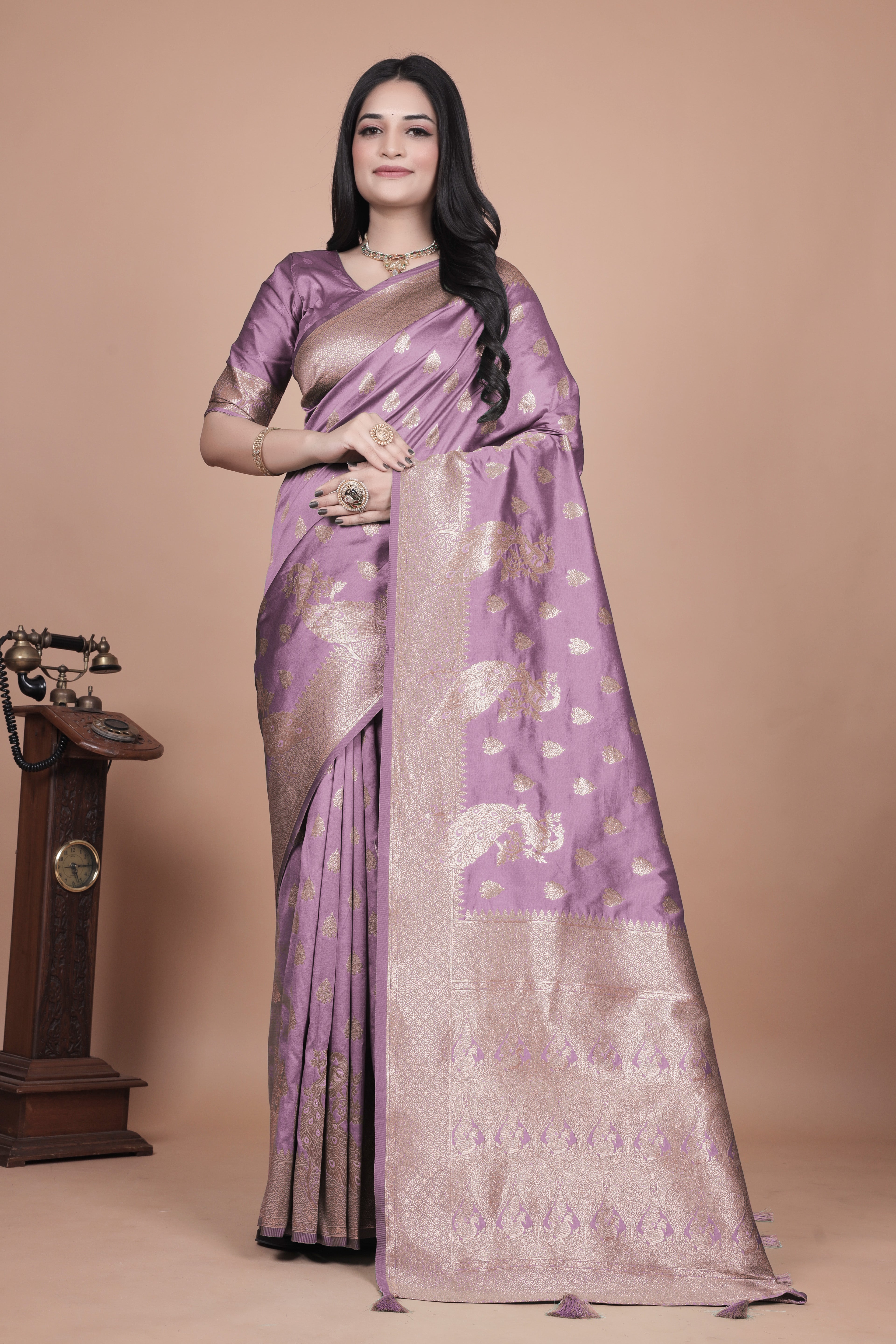 Banarasi Silk Saree with Zari Weaving