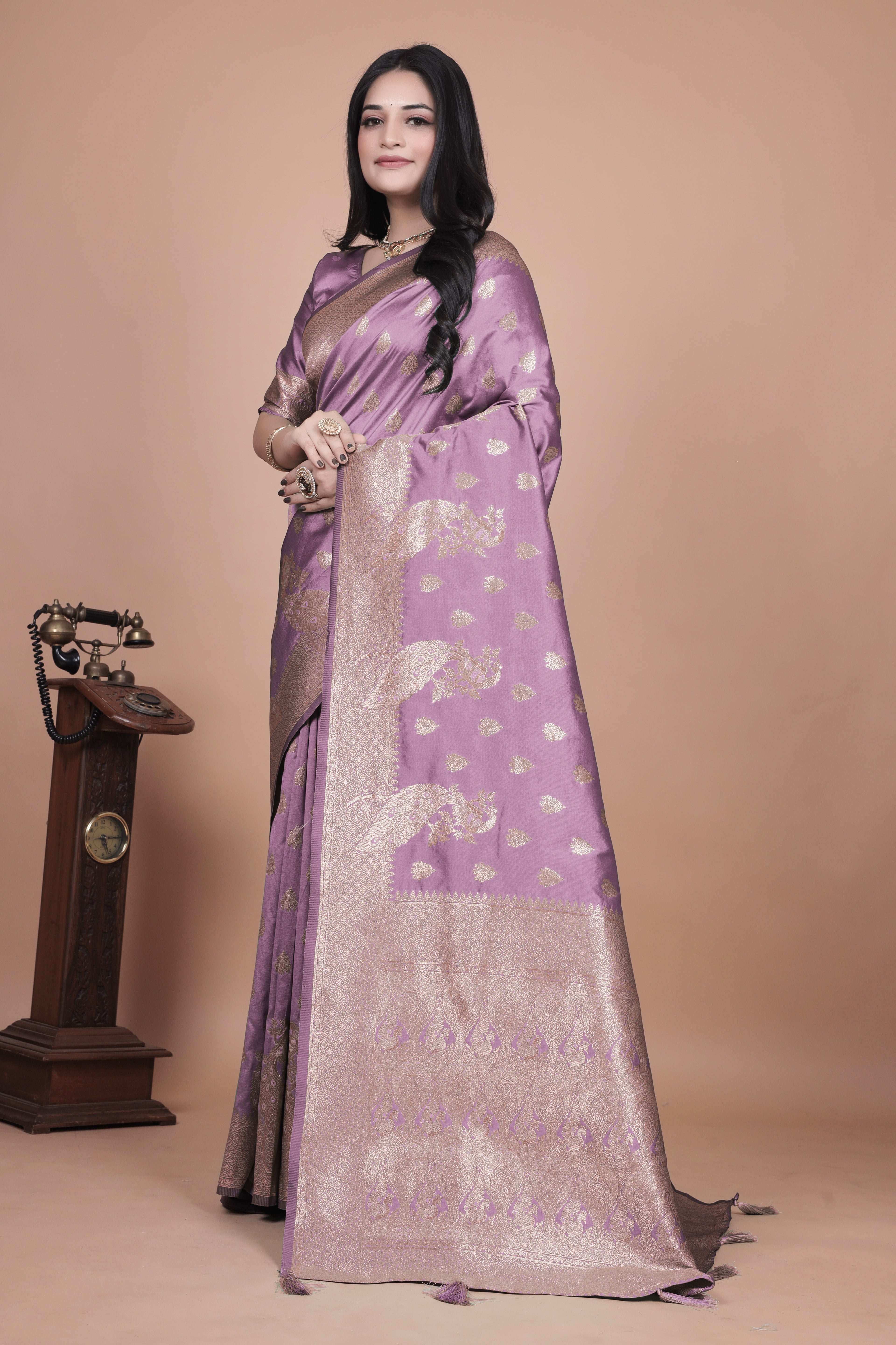 Banarasi Silk Saree with Zari Weaving