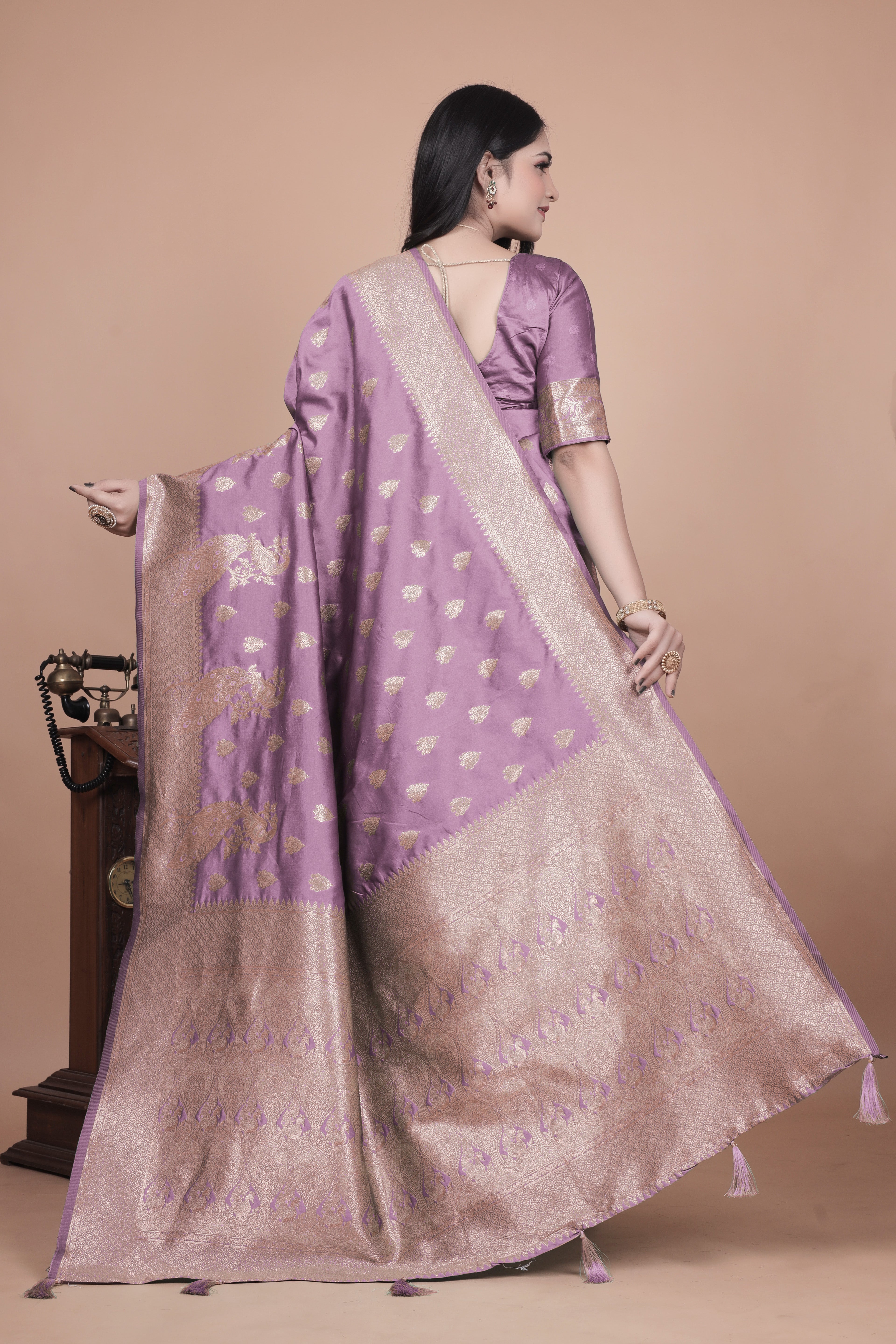 Banarasi Silk Saree with Zari Weaving