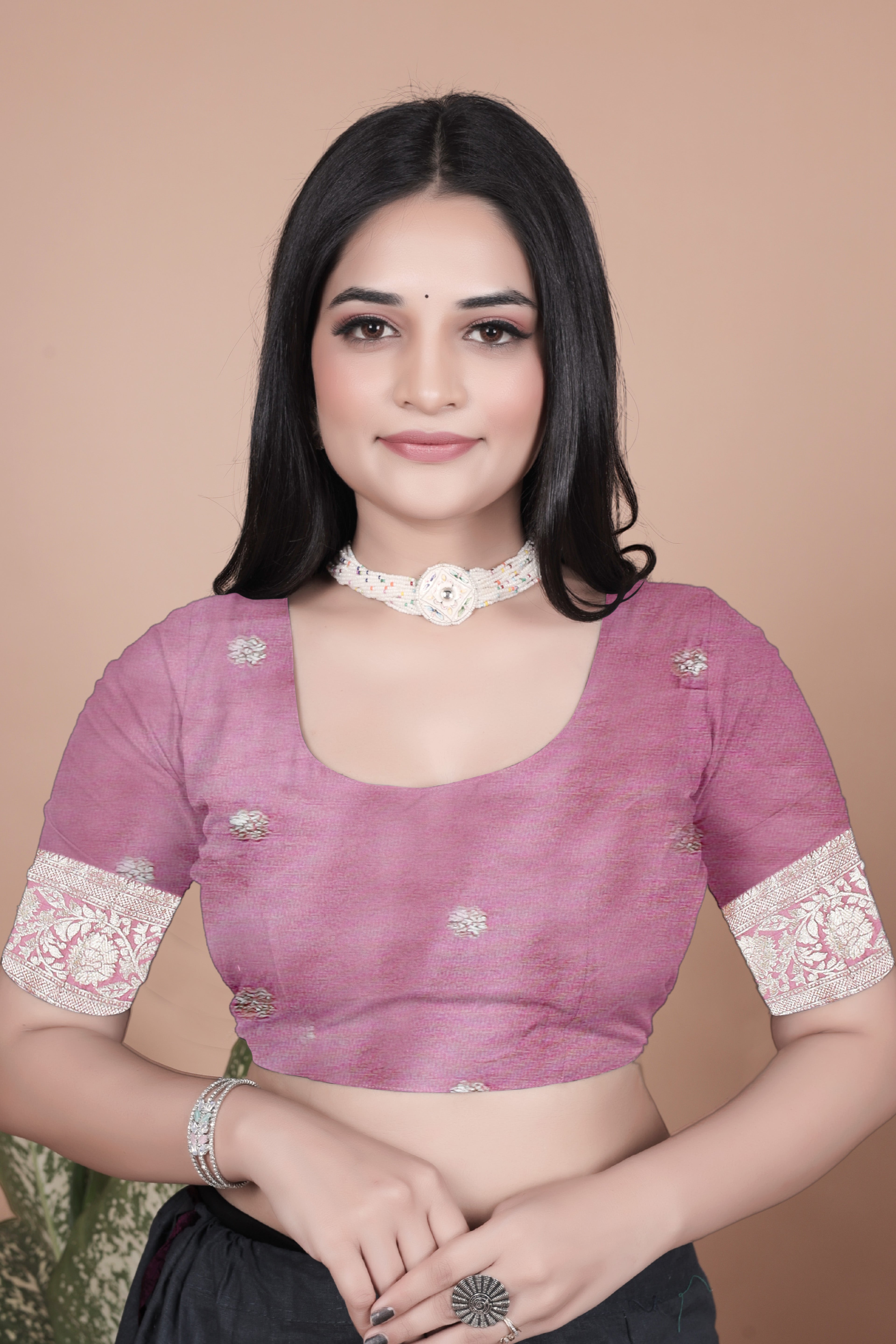 Royal Purple Banarasi Silk Saree with Peacock Pallu Design