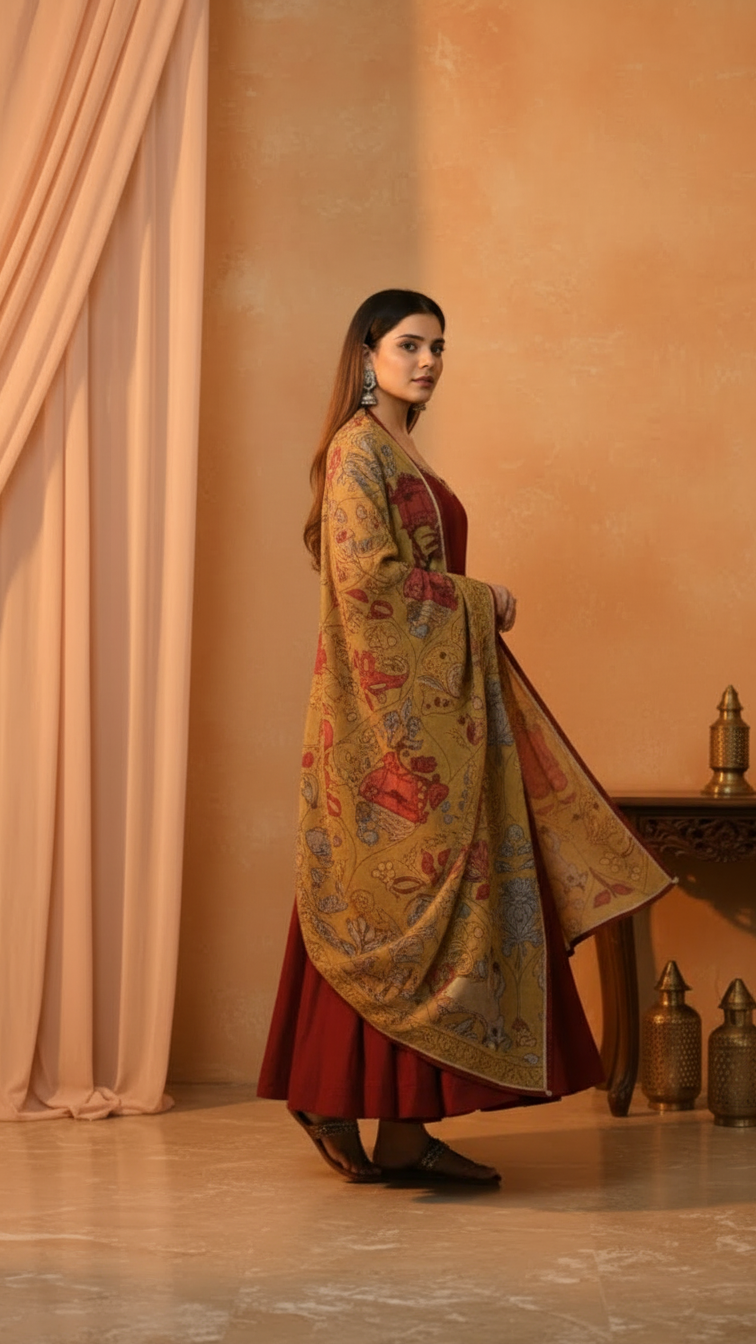 Timeless Maroon Cotton Silk Anarkali Set
