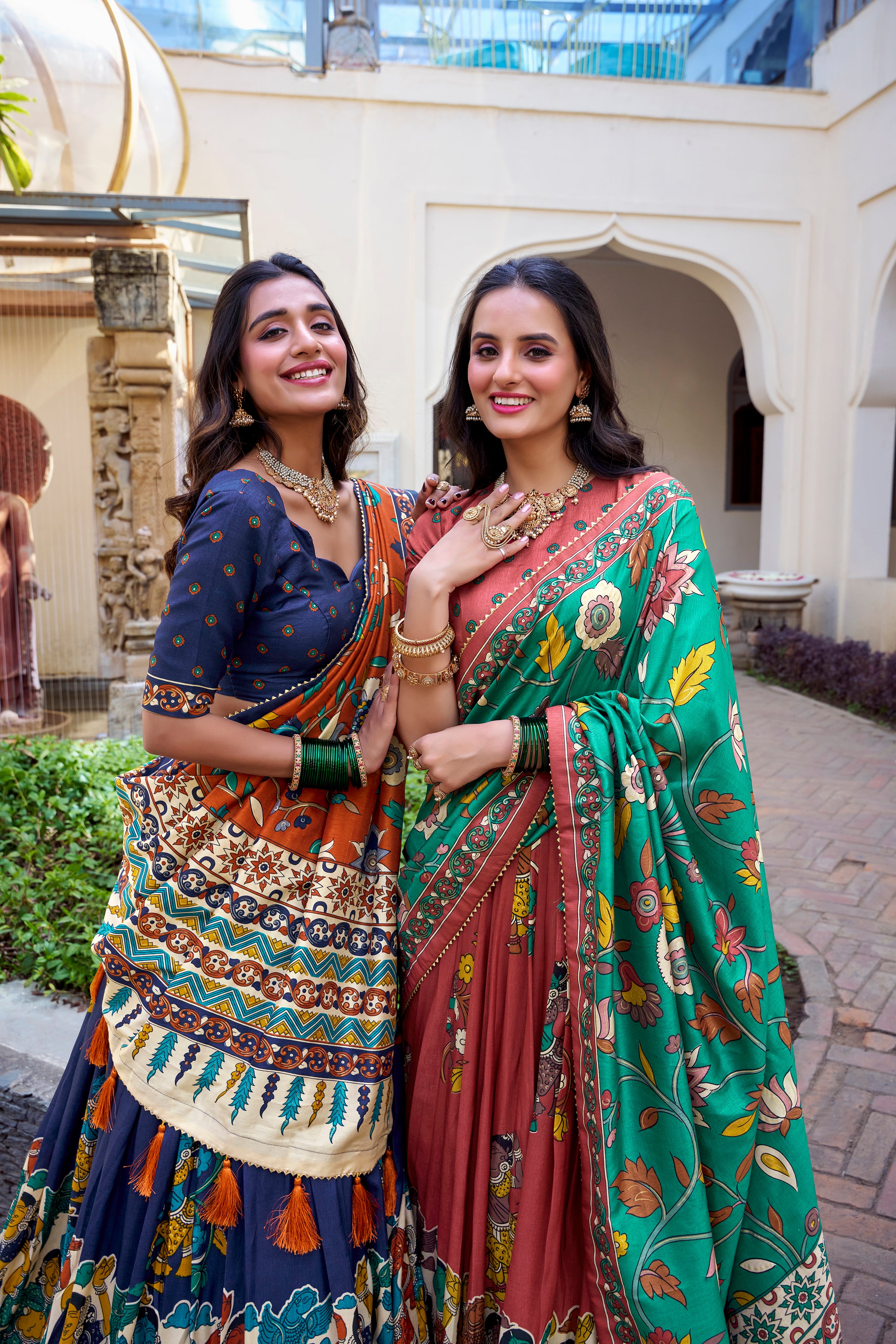 Tussar Silk Floral Patola Lehenga Set