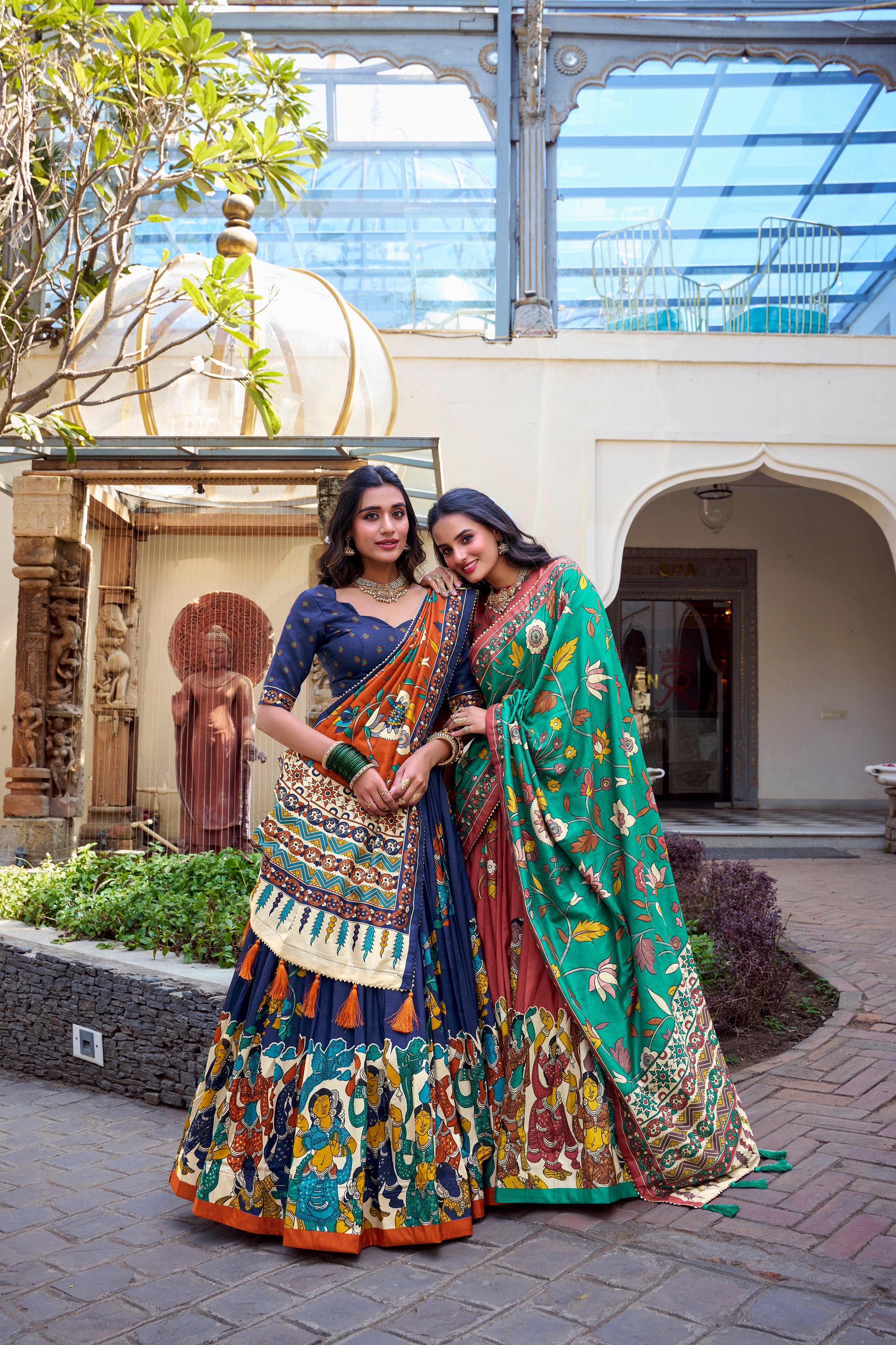 Tussar Silk Floral Patola Lehenga Set