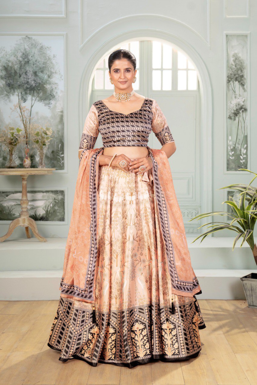 🌸✨ Blossom Boldly – Radiate Charm in Digital Printed Lehengas  👑 King of Elegance | Party & Wedding Special 👑