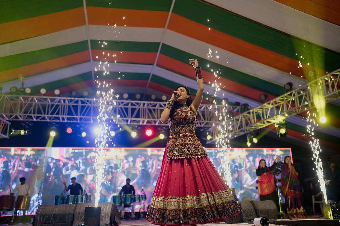 Rayon Cotton Mirror Work Lehenga Kurti Set