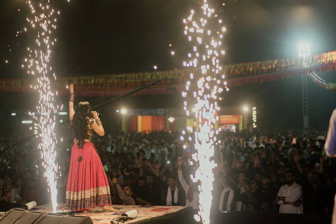 Rayon Cotton Mirror Work Lehenga Kurti Set