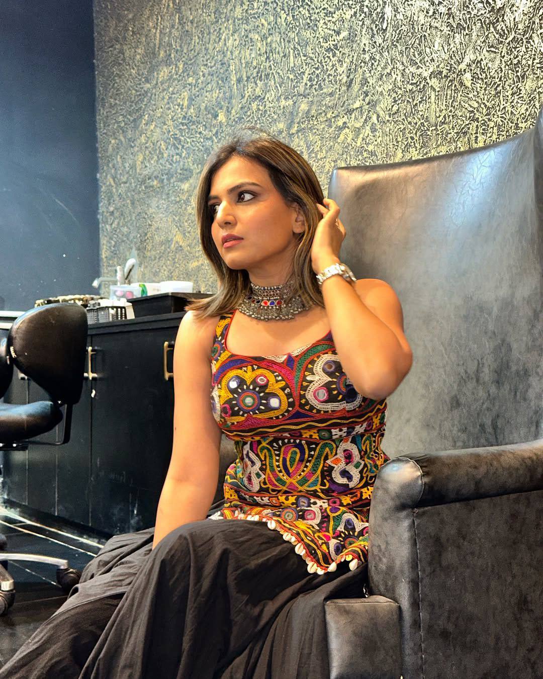 Heavy Muslin Cotton Western Kurti with Lehenga Set