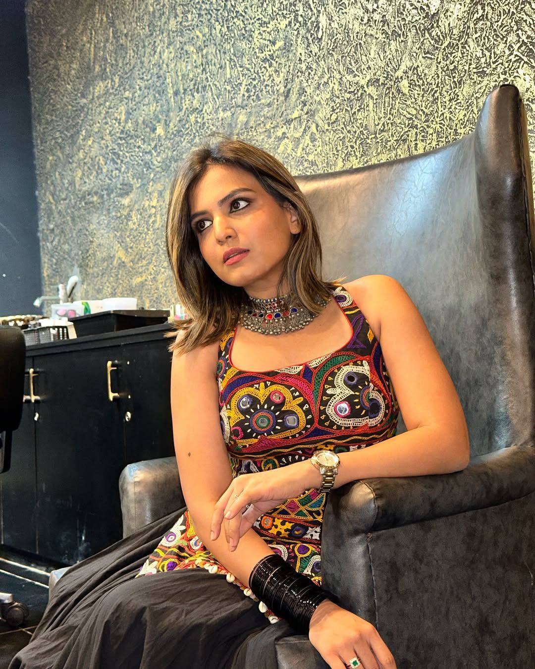 Heavy Muslin Cotton Western Kurti with Lehenga Set