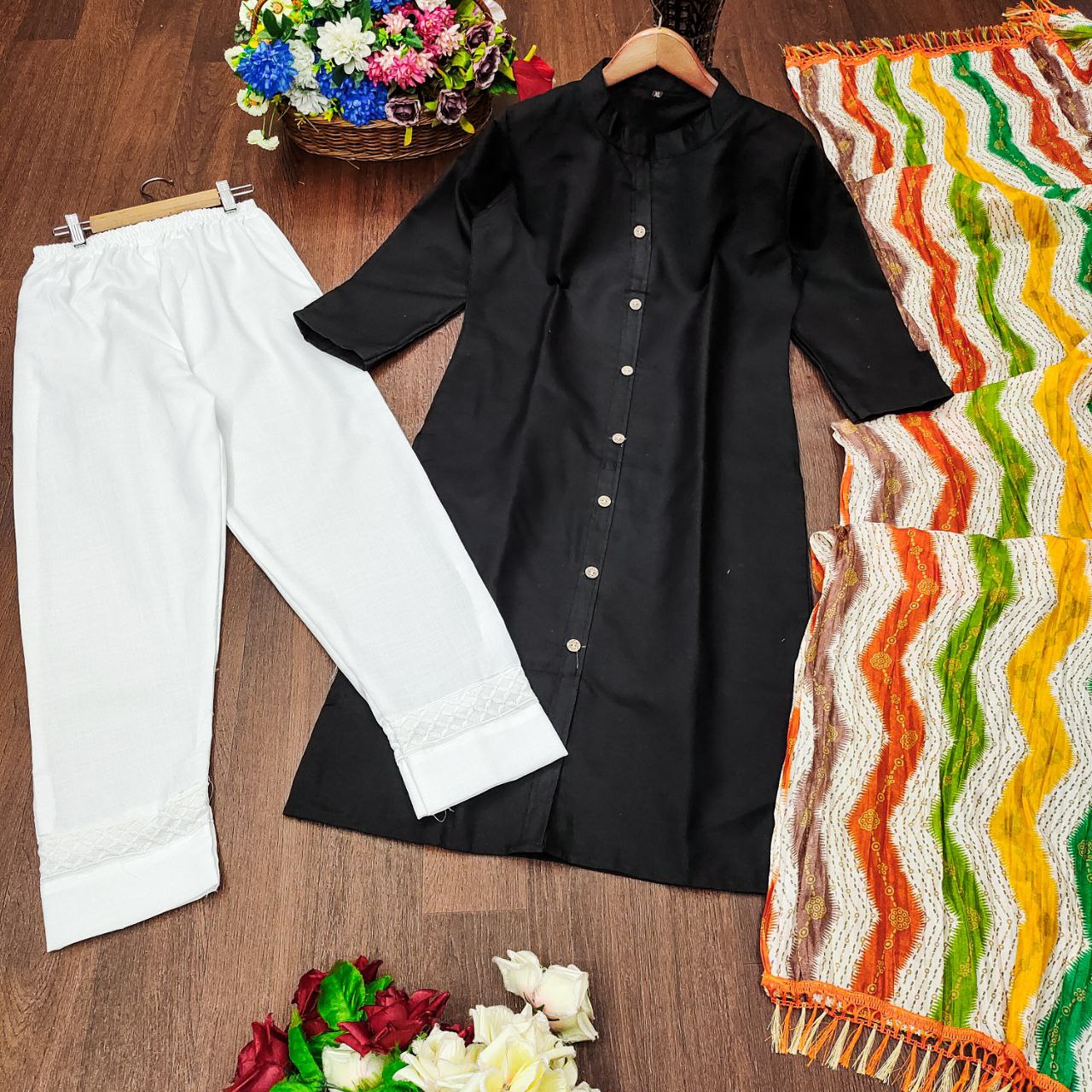 KURTI - New Designer Party Wear Collection!  Trendy Fancy Top, Dupatta & Fully Stitched Bottom Set