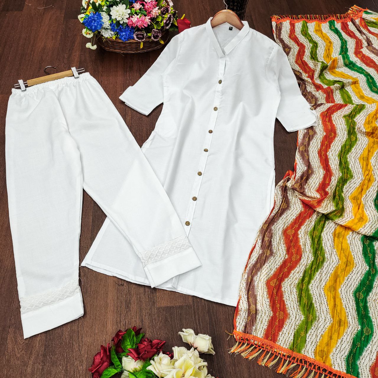 KURTI - New Designer Party Wear Collection!  Trendy Fancy Top, Dupatta & Fully Stitched Bottom Set