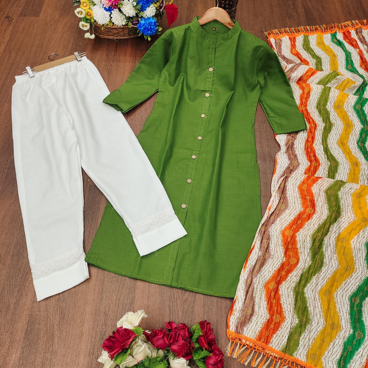 KURTI - New Designer Party Wear Collection!  Trendy Fancy Top, Dupatta & Fully Stitched Bottom Set