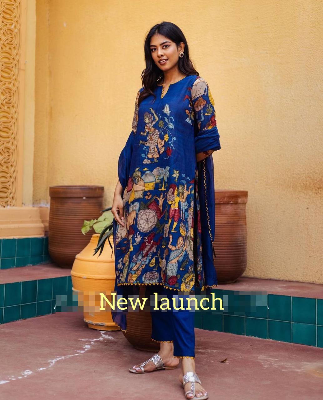 Launching Festival Special Kalamkari Kurti Pair