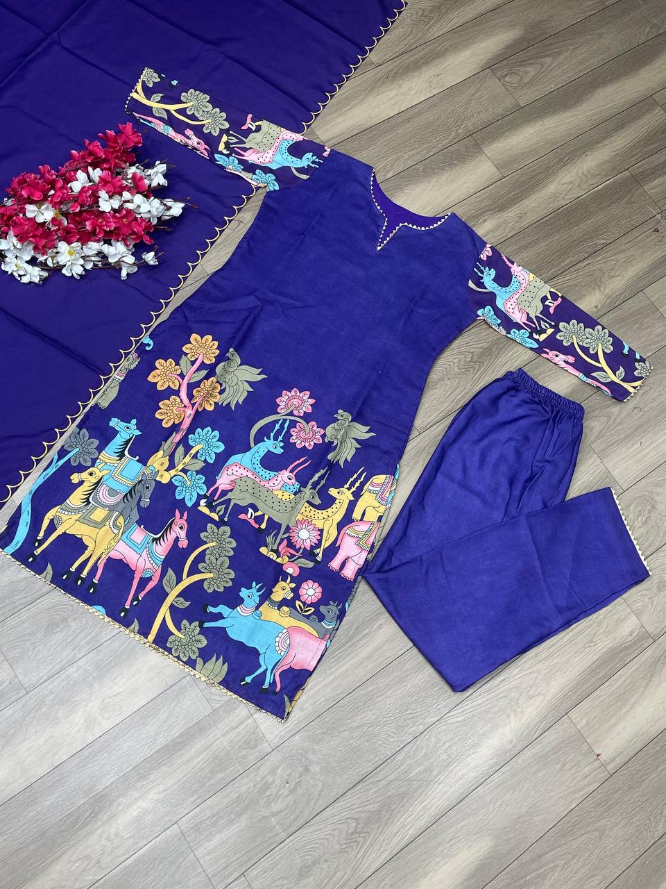 Launching Festival Special Kalamkari Kurti Pair