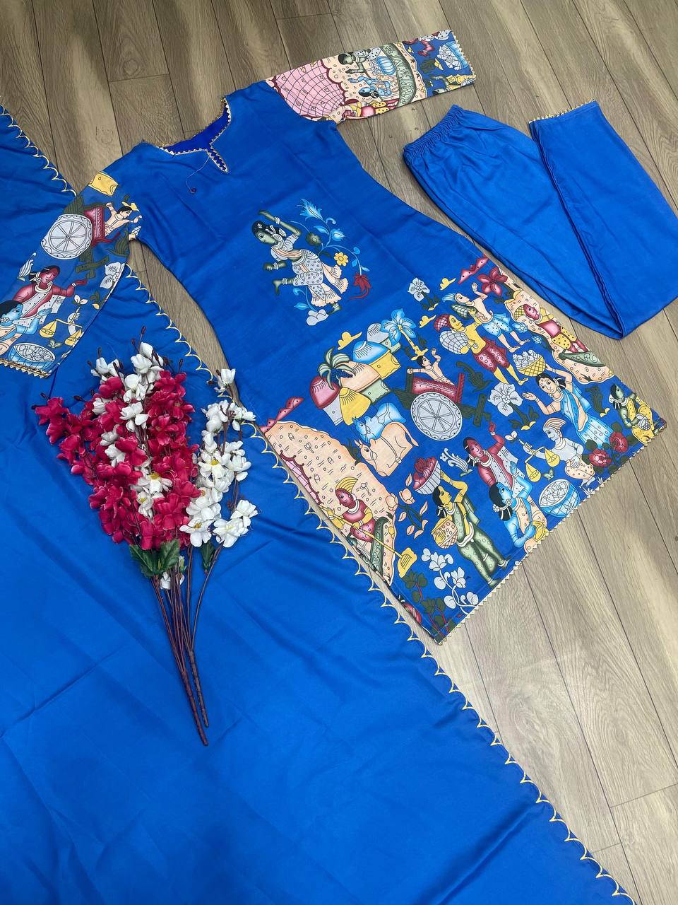 Launching Festival Special Kalamkari Kurti Pair