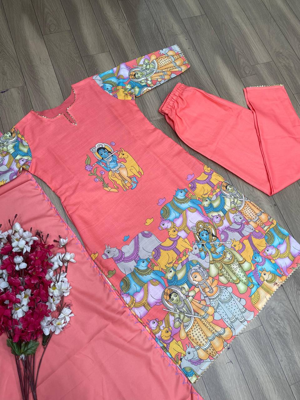 Launching Festival Special Kalamkari Kurti Pair
