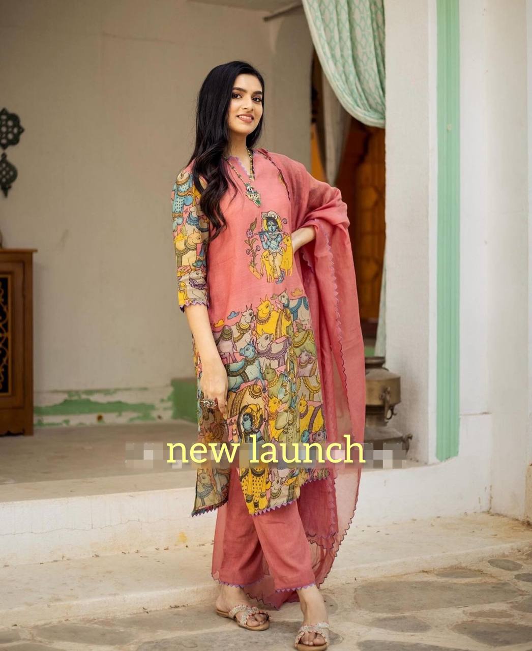 Launching Festival Special Kalamkari Kurti Pair